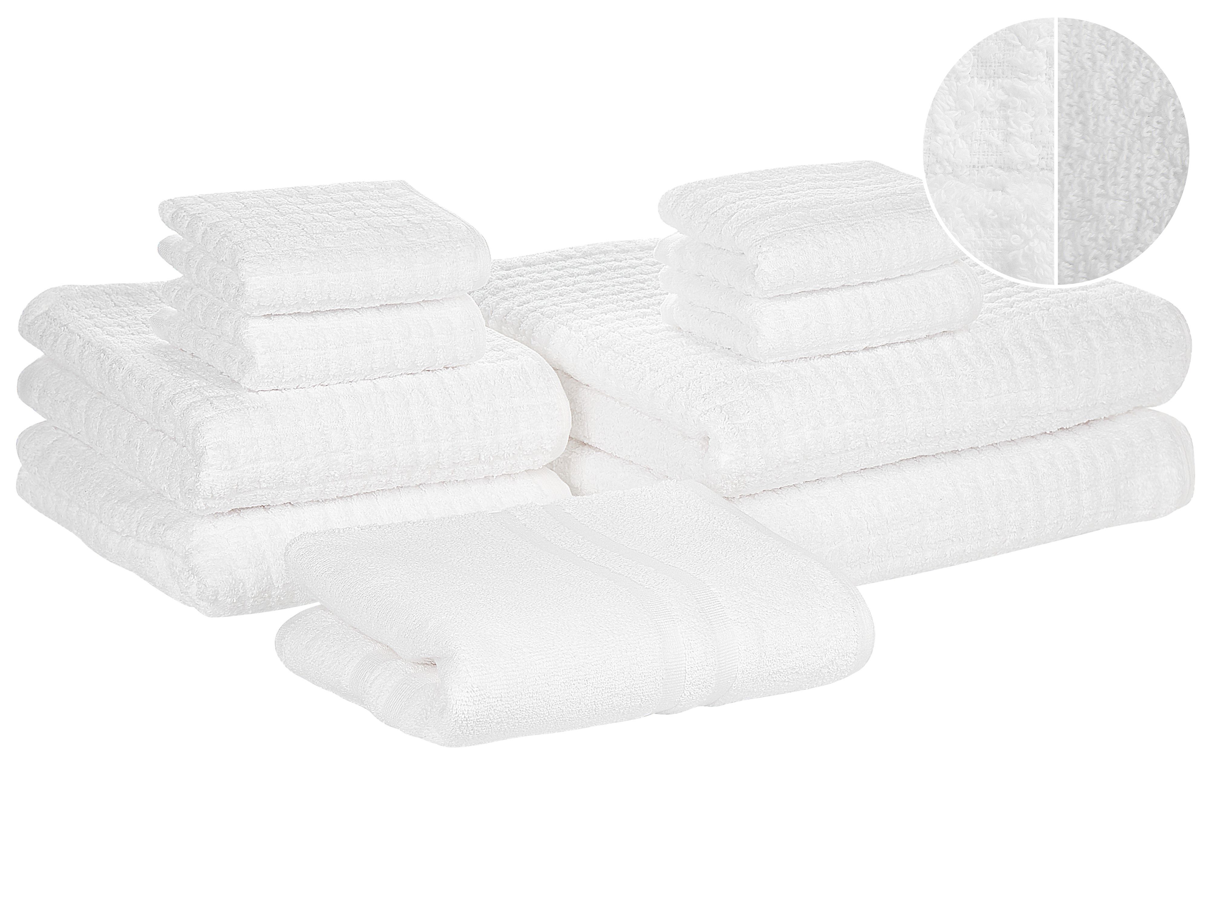 Set of 9 Towels ATAI Cotton White