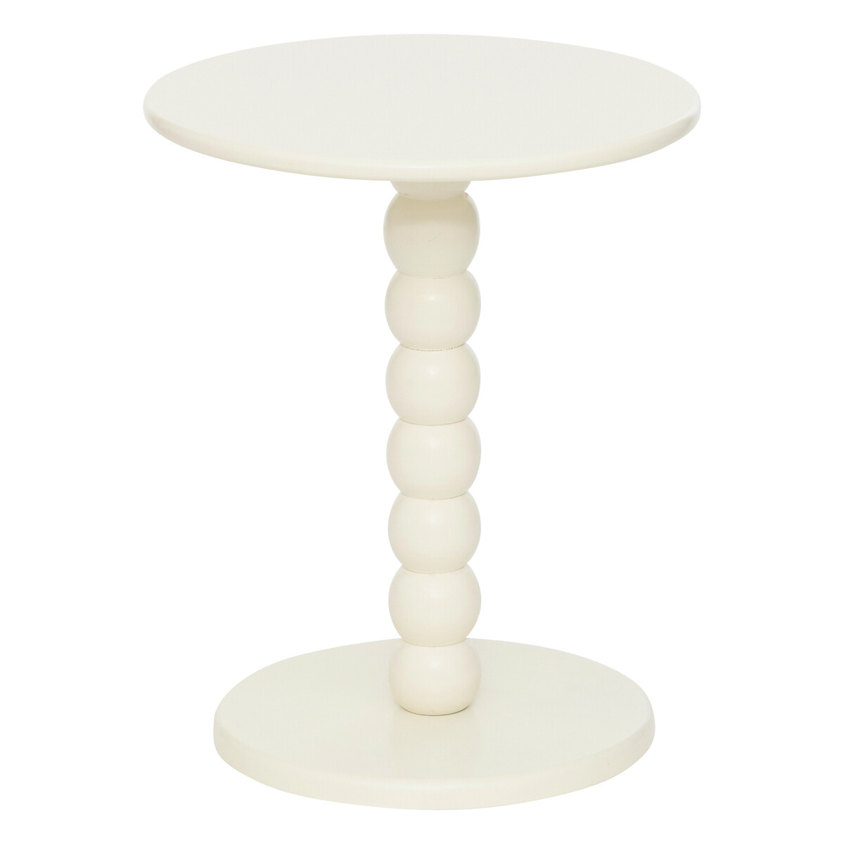 Coffee table "Chamlo" Ivory white,D.38 cm