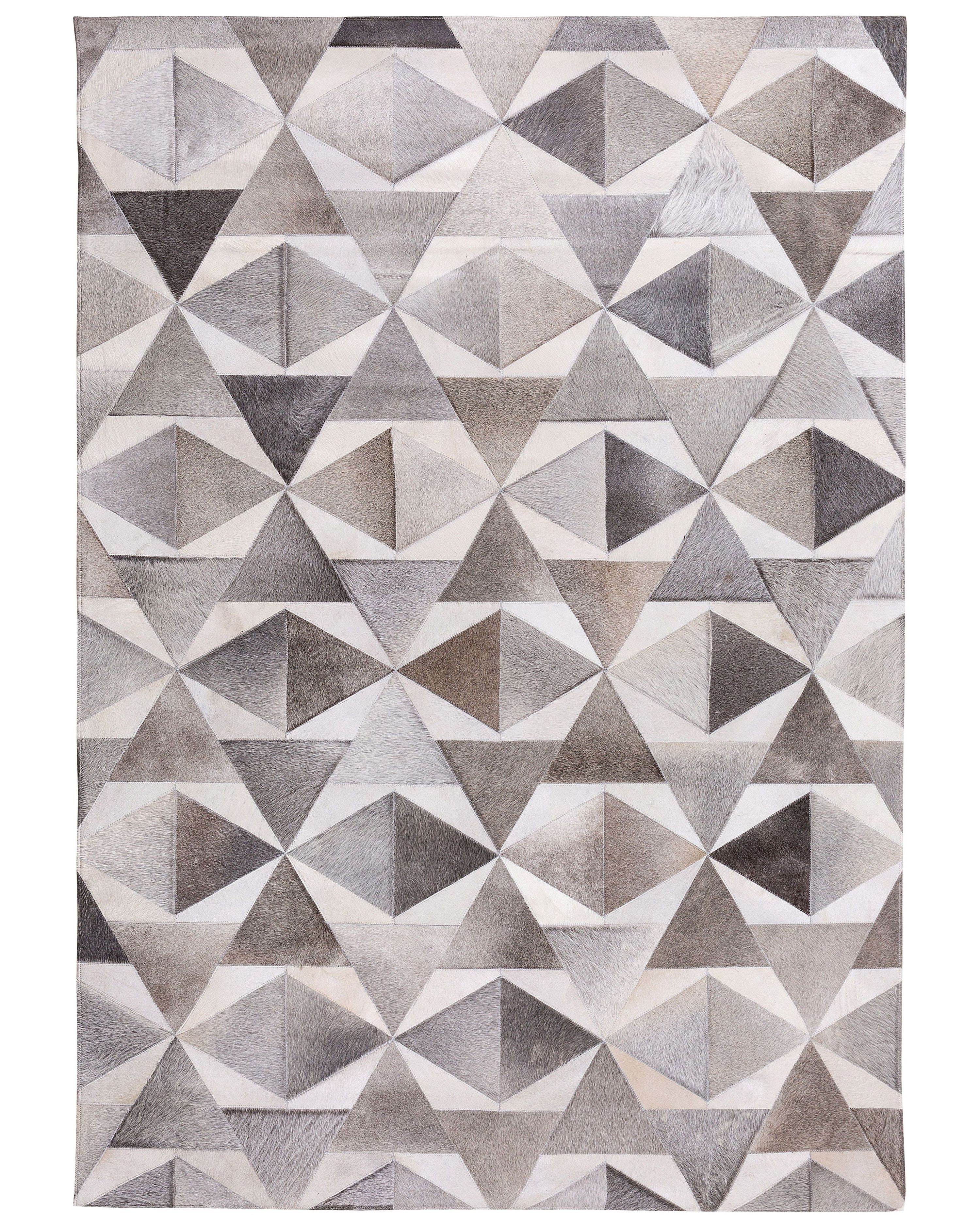 Rug ALAKA Grey 160 x 230 cm Leather