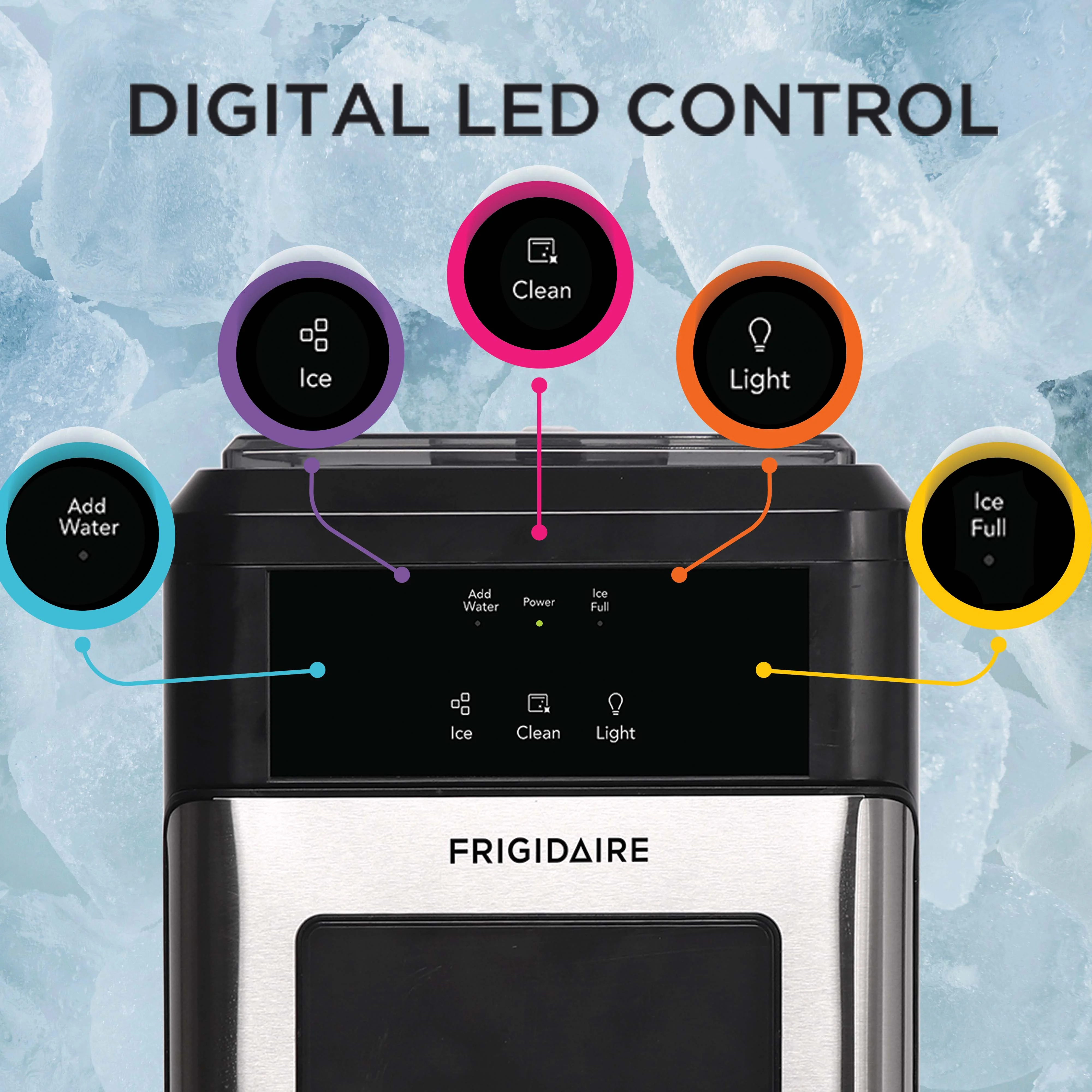 Frigidaire 44 lbs. Crunchy Chewable Nugget Ice Maker EFIC235, Stainless Steel - Image 7