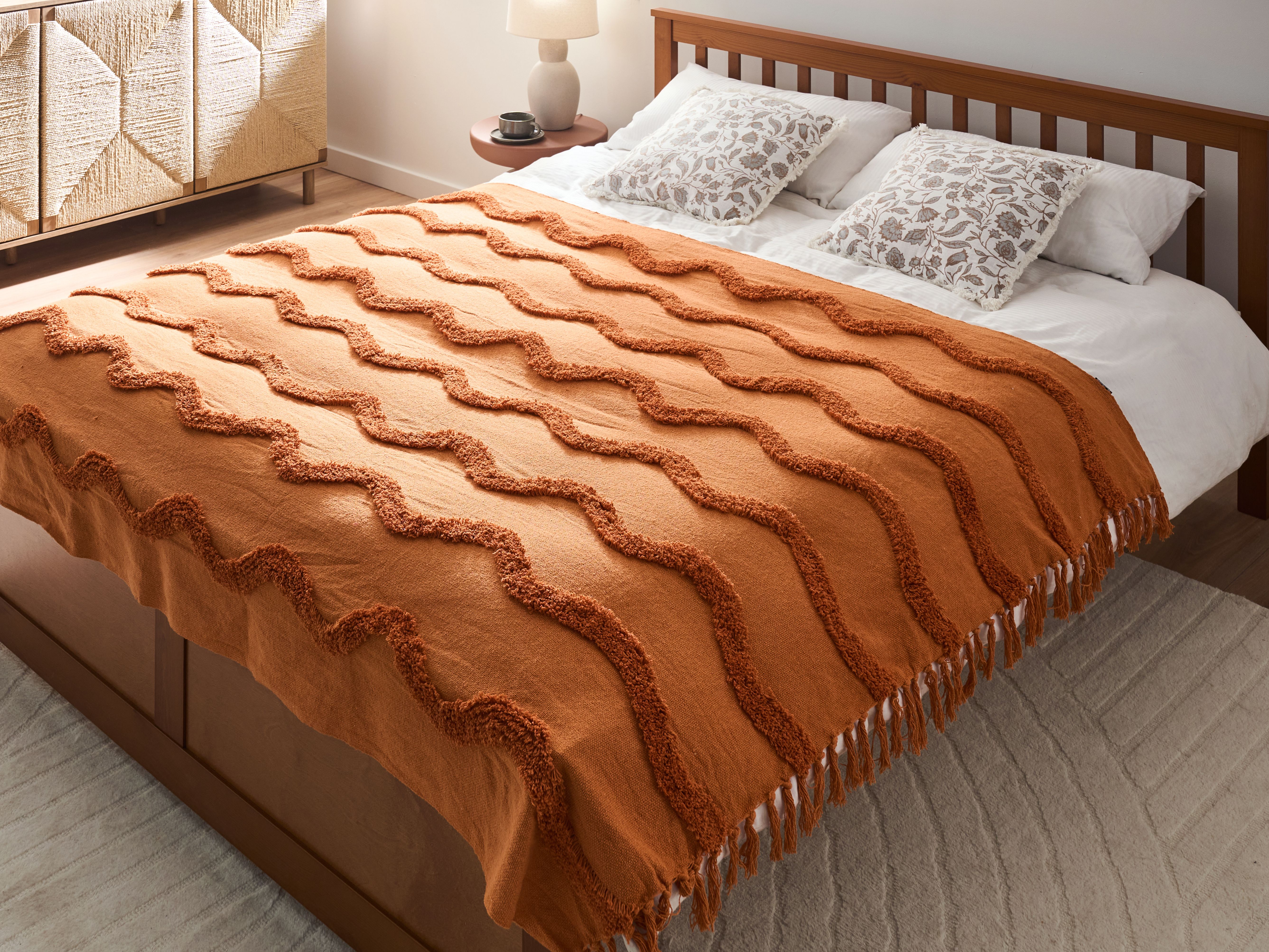 Blanket KHARI Cotton 150 x 200 cm Orange