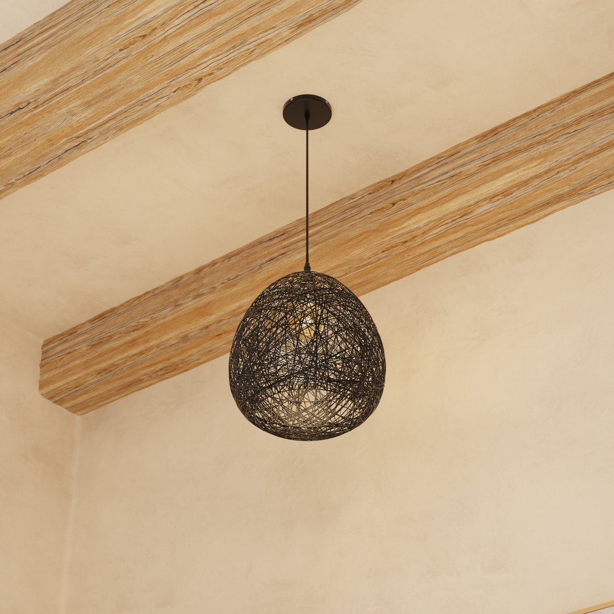 Suspension lamp "Mona" Black, D.34 cm