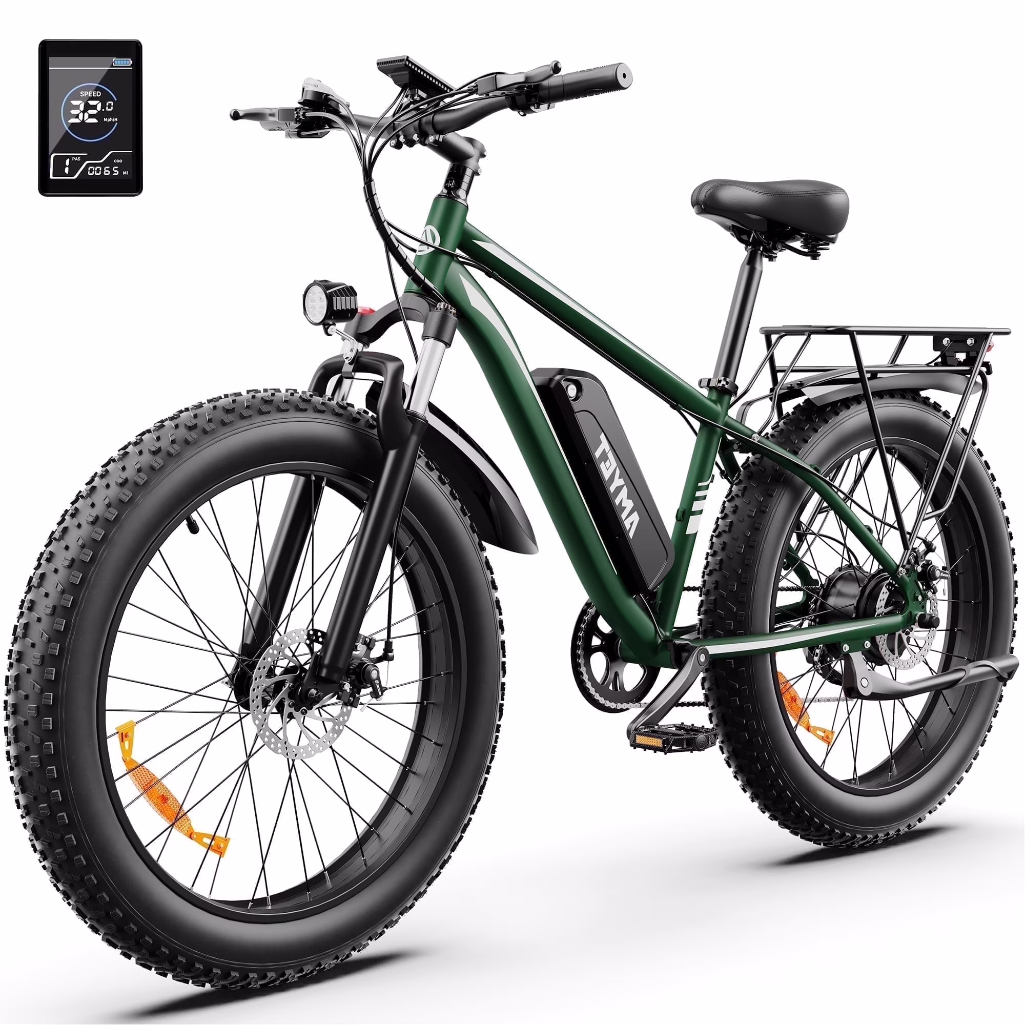 AMYET EB26 Electric Bike for Adults, 26*4.0 Fat Tire E-Mountain Bicycle,Peak 1500W Motor 48V 15Ah 7-Speed Ebike UL2849 - Image 13