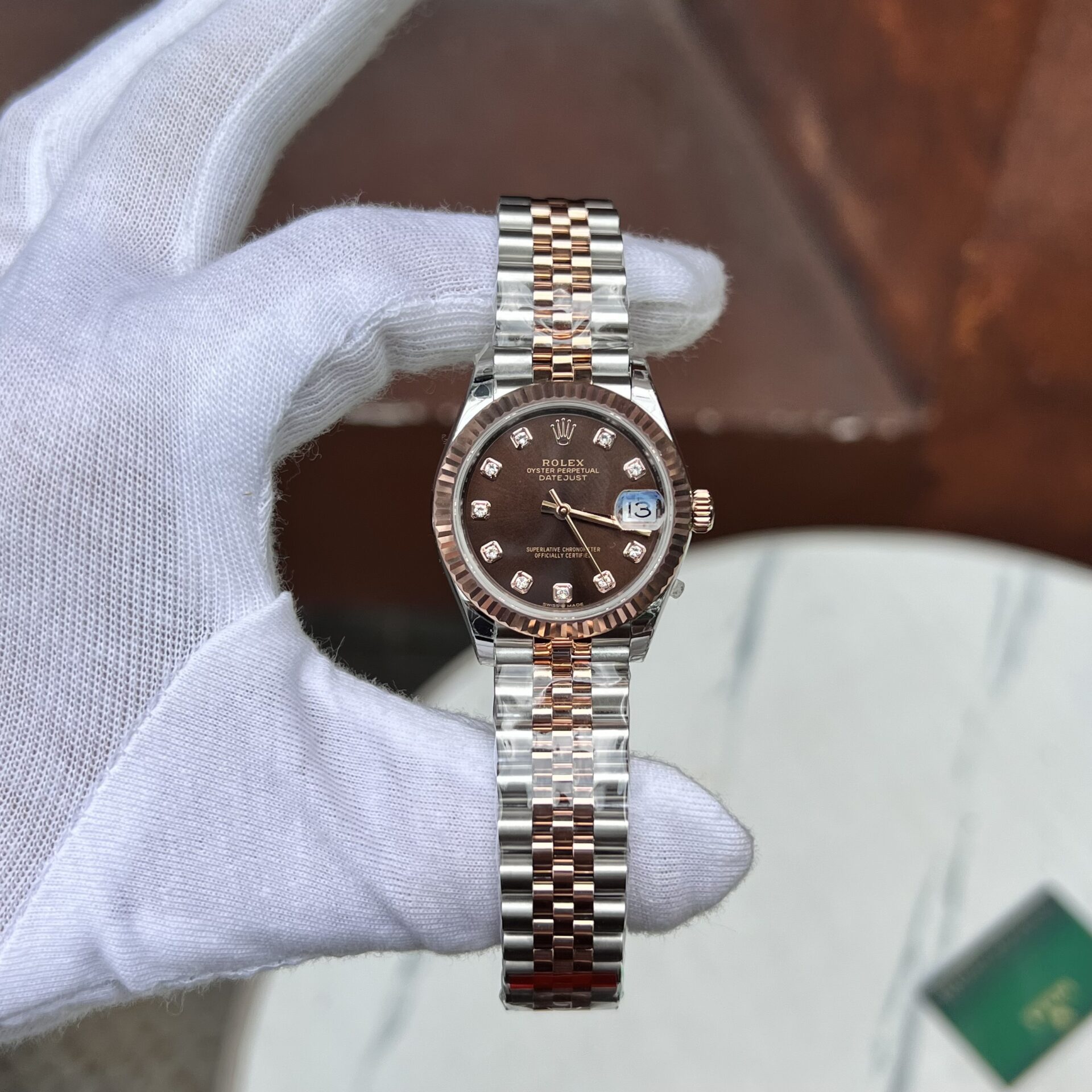 Rolex DateJust Best Replica Watch Chocolate Dial EW Factory 31mm - Elite Watch Atelier