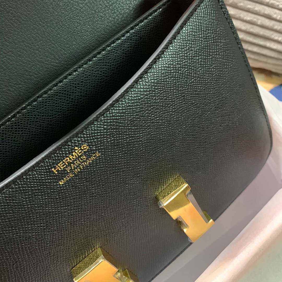 Replica Hermes Aaa-Constance Handbag 24Cm 19Cm Black/White/Pink1:1High-quality replica