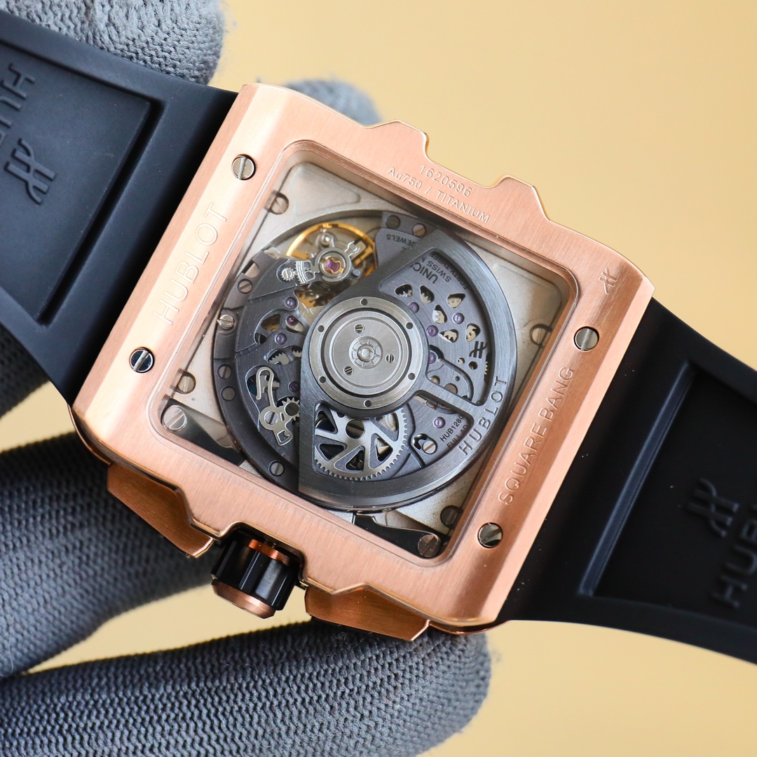 HUBLOT SQUARE BANG UNICO 45mm Rubber Strap(1:1 replica) - Top club