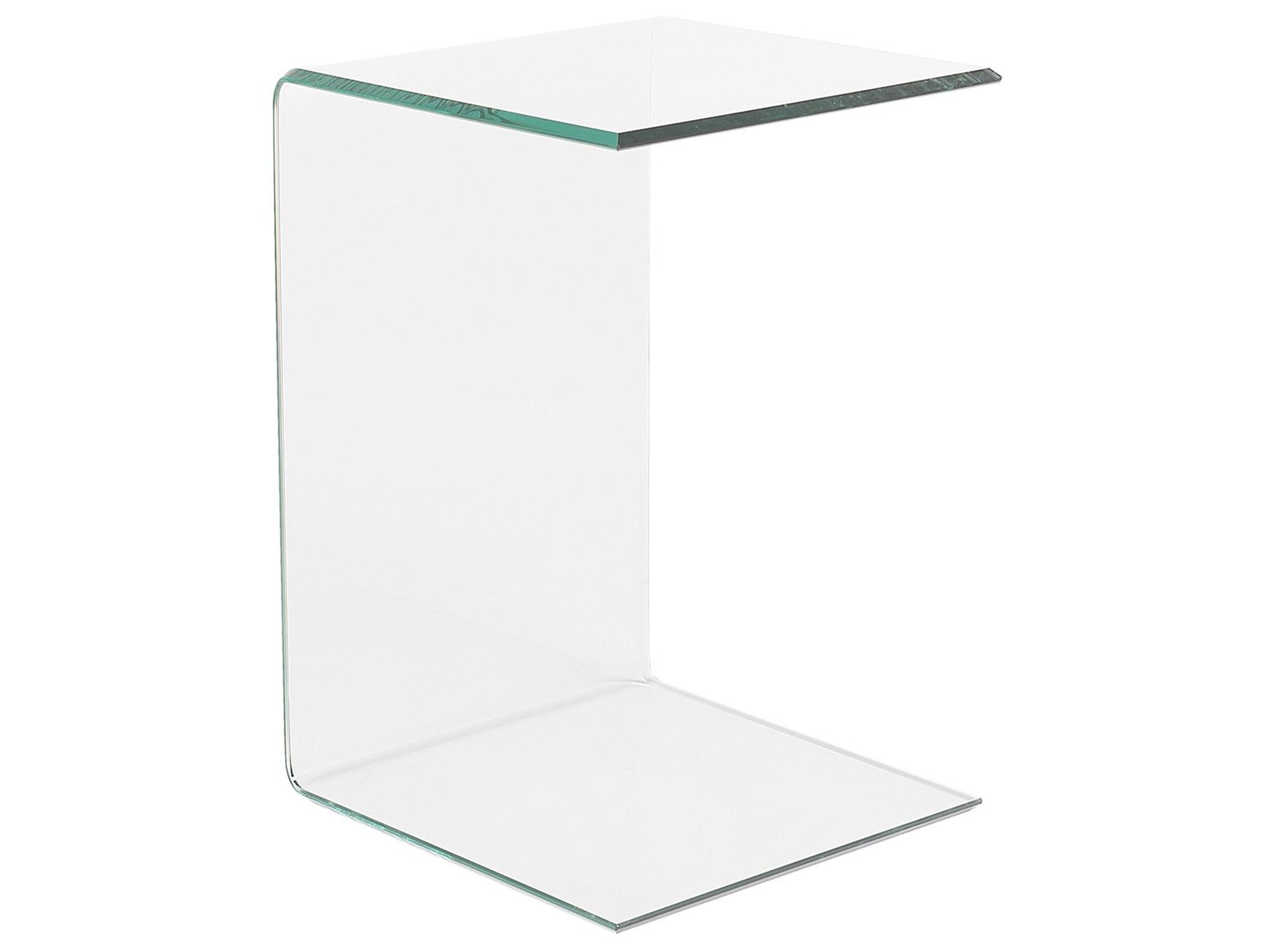 Side Table LOURDES Tempered Glass Transparent