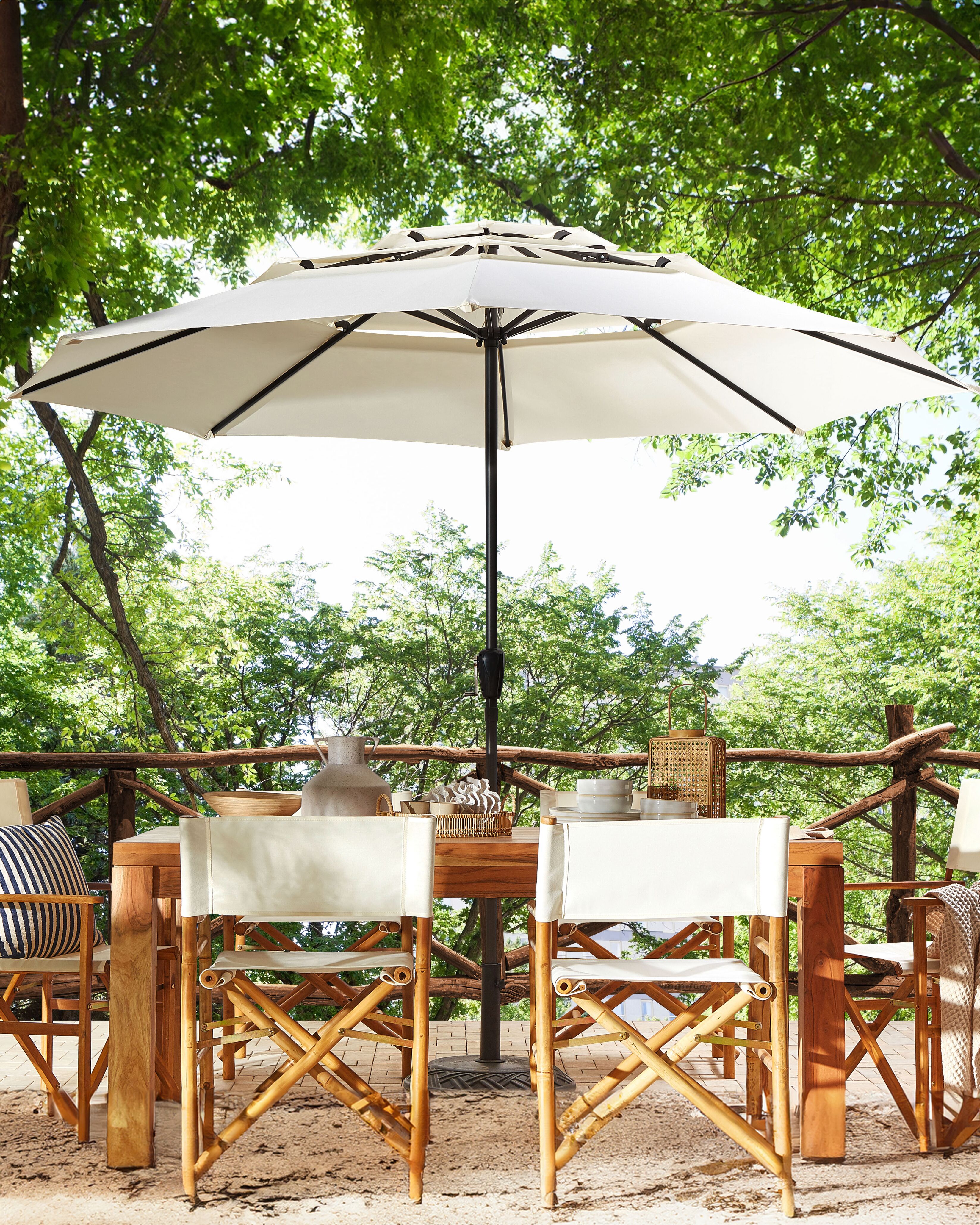 Market Parasol 285 cm BIBIONE Light Beige