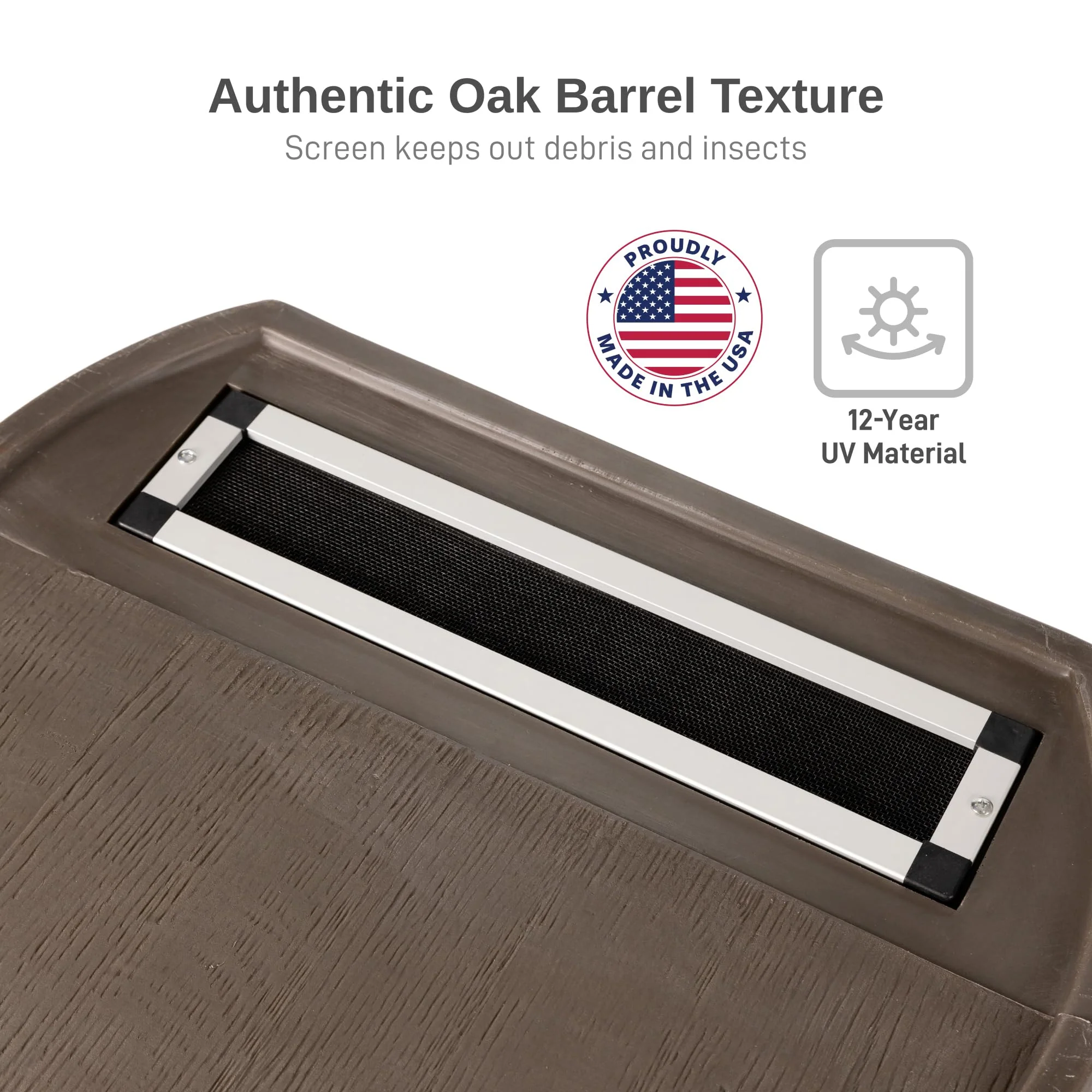 50 Gallon Rain Barrel With Brass Spigot And Flat-Back Design - Image 6 50 Gallon Rain Barrel With Brass Spigot And Flat-Back Design - Image 6