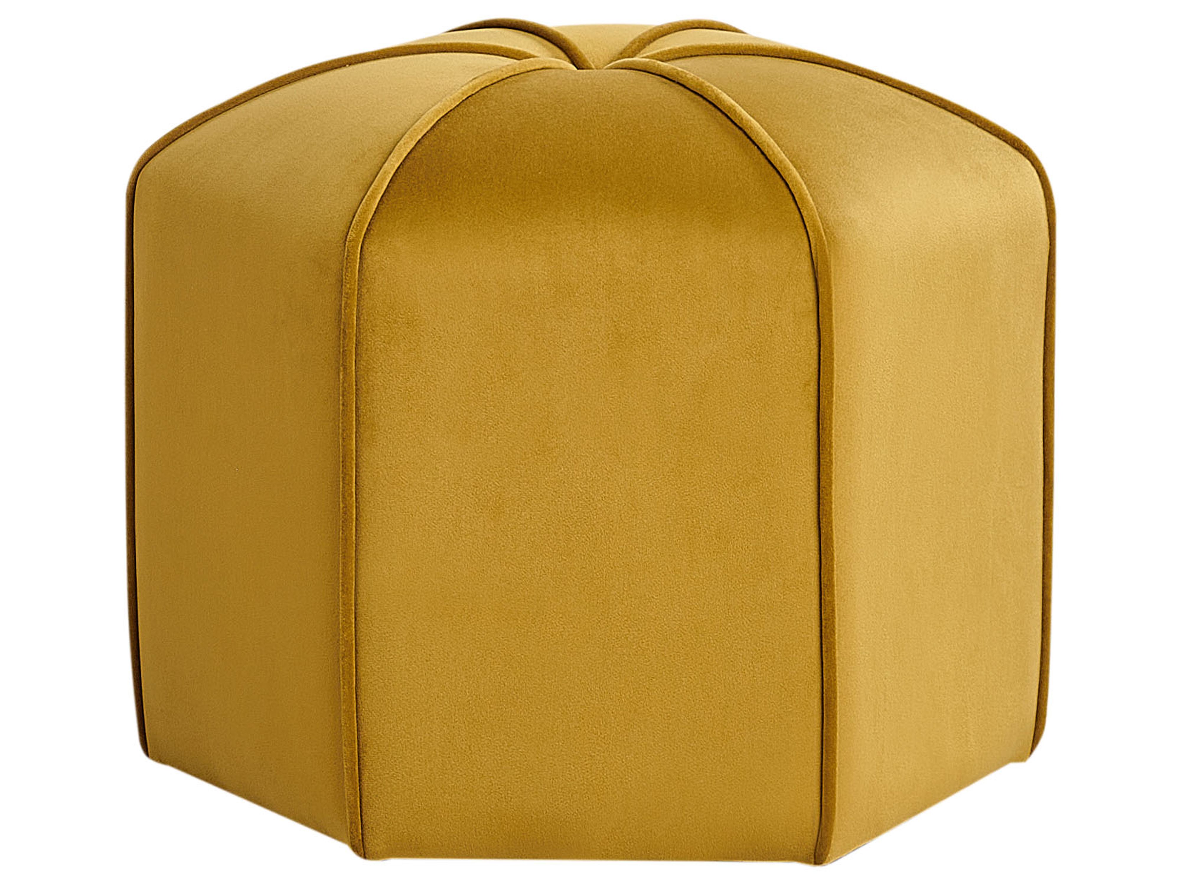 Pouffe WISHEK Velvet Yellow
