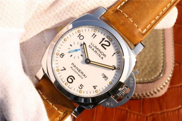 Replica Panerai PAM1499 S XF White Dial Brown Asso Strap P9010 - Elite Watch Atelier