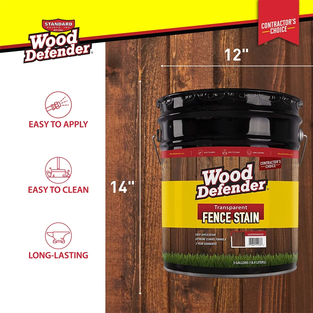 Wood Defender Transparent Fence Stain Clear Glow 5 Gallon