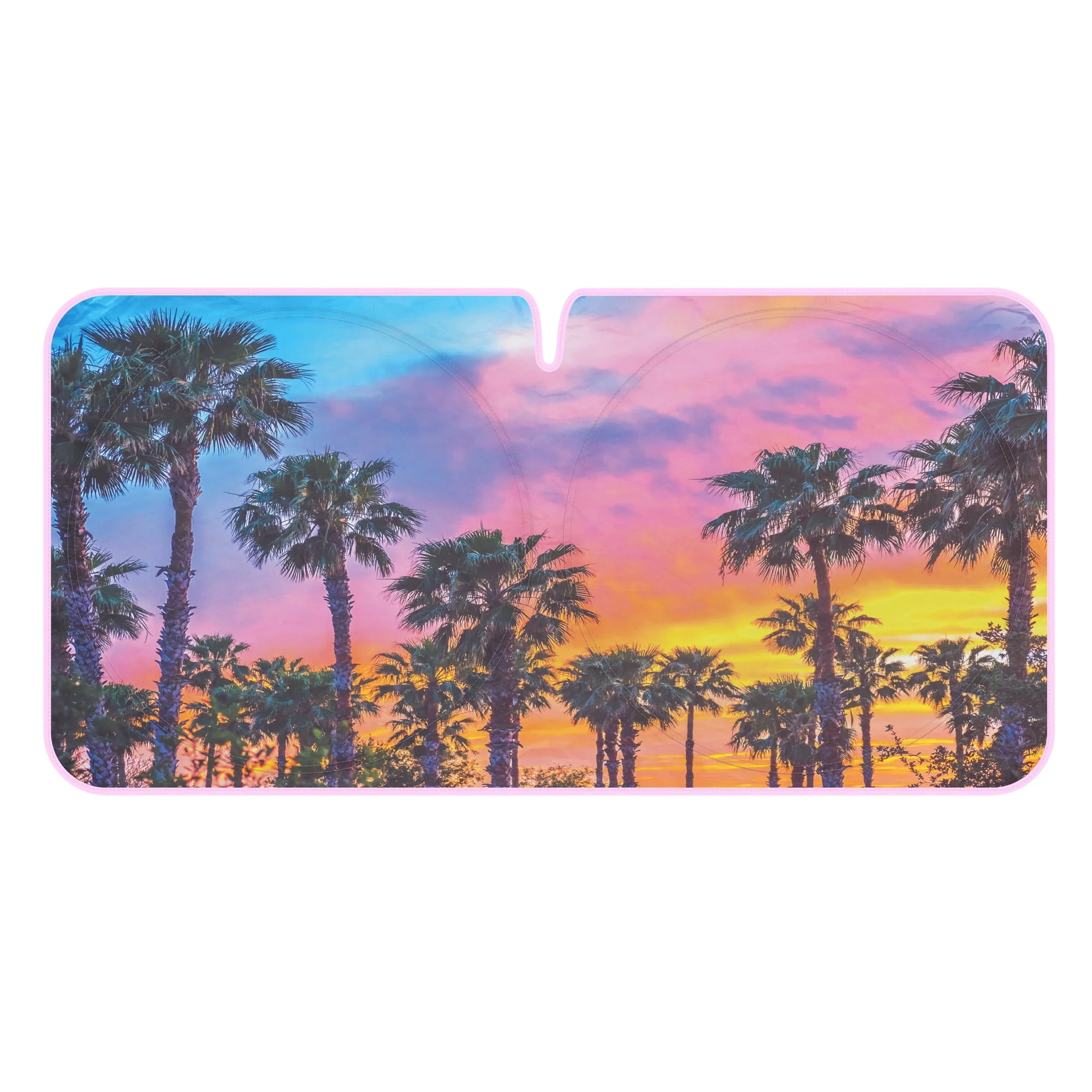 BDK CBAS-3101 Sunset Palm Trees Car Window Windshield Sun Shade Visor 64