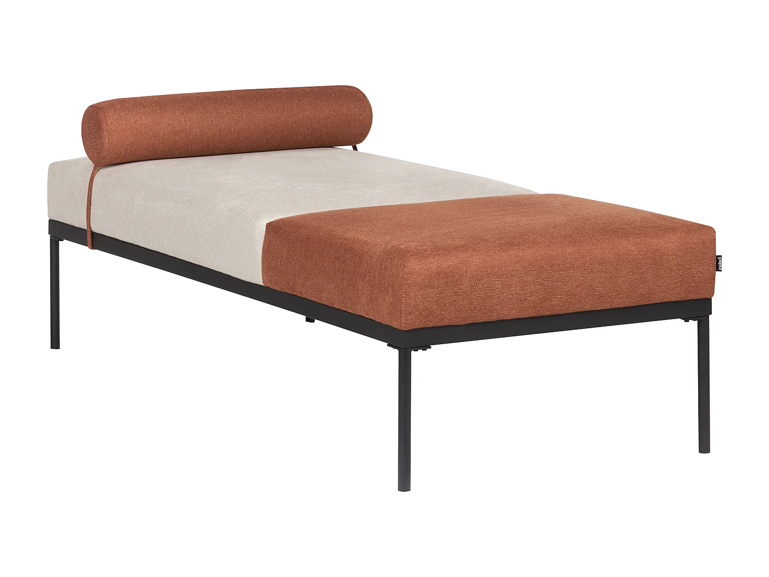 Chaise longue MALMOS Lin synthétique Marron doré