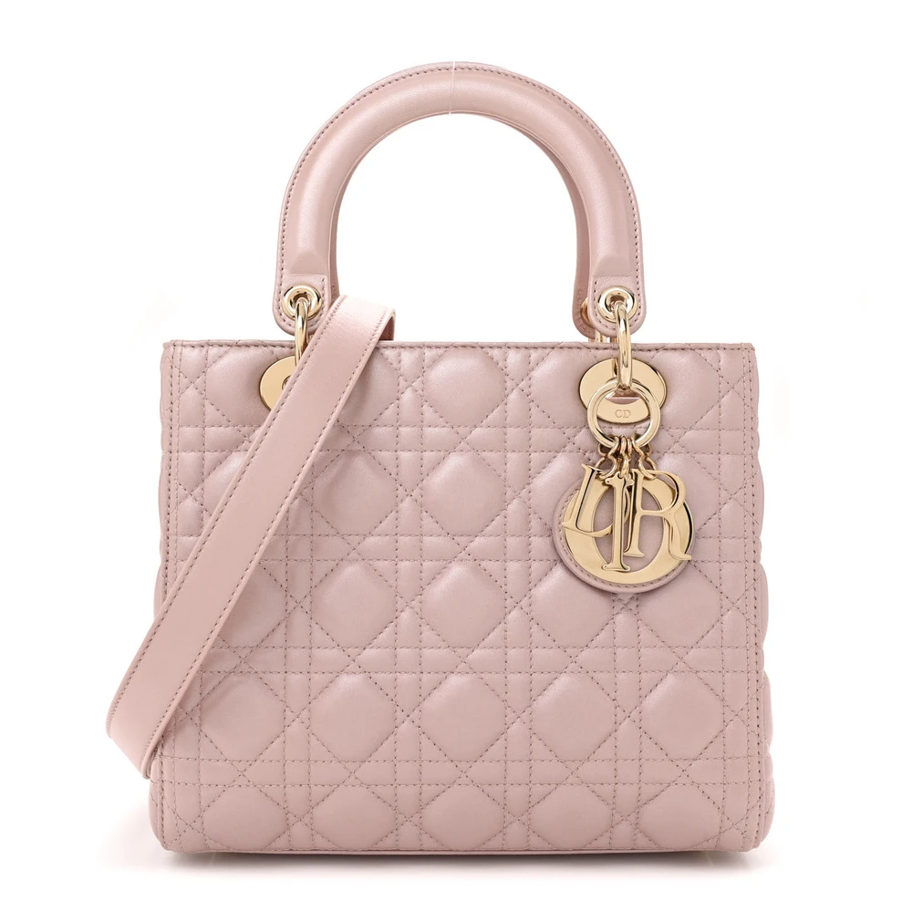 Replica Handbags – Dior Lotus Pearly Medium Lady Bag