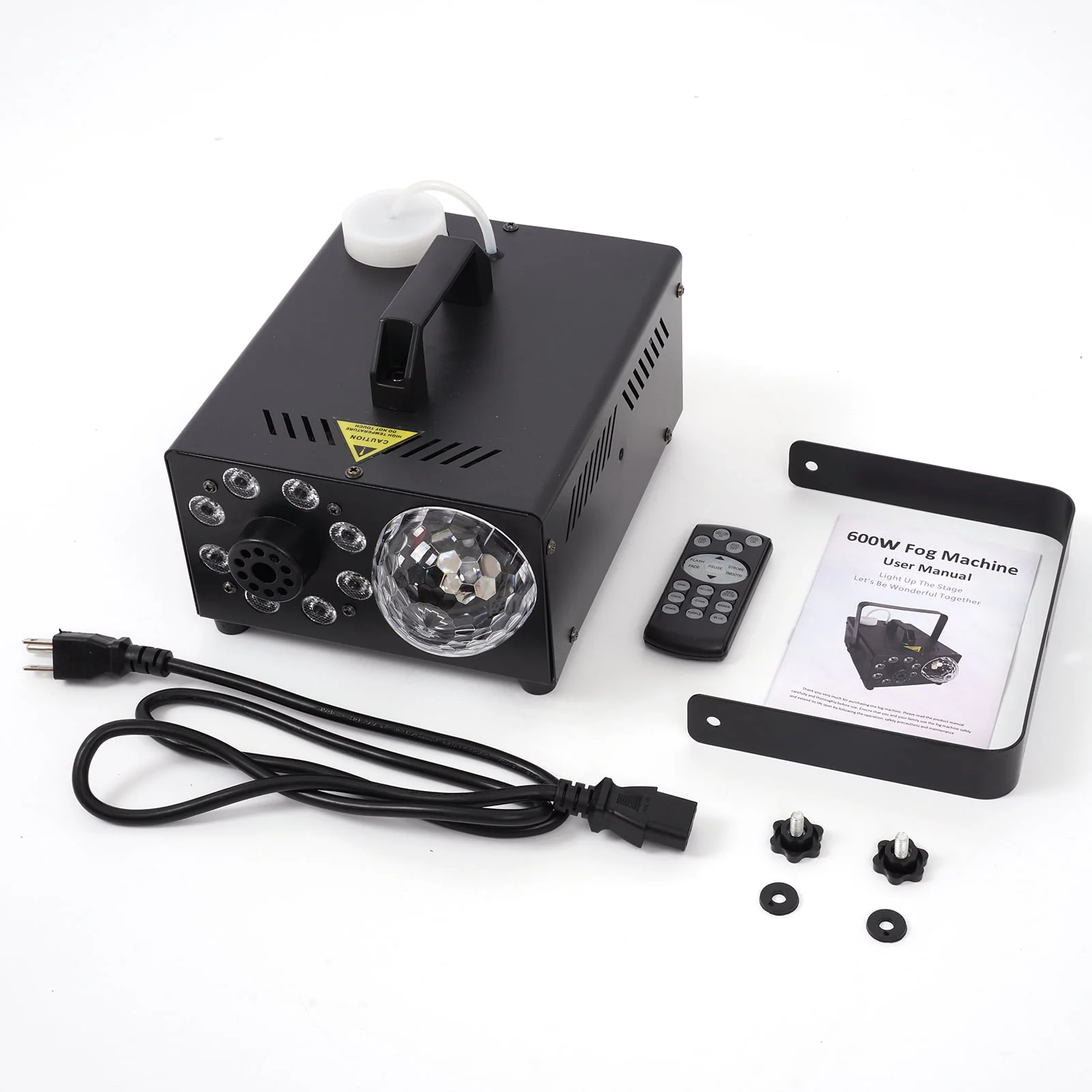 Yexmas 600W Fog Machine with Disco Ball & 8 RGB LED Lights – 2000CFM and Remote Control for Parties, Weddings, Halloween & DJ Events - Image 3 Yexmas 600W Fog Machine with Disco Ball & 8 RGB LED Lights – 2000CFM and Remote Control for Parties, Weddings, Halloween & DJ Events - Image 3