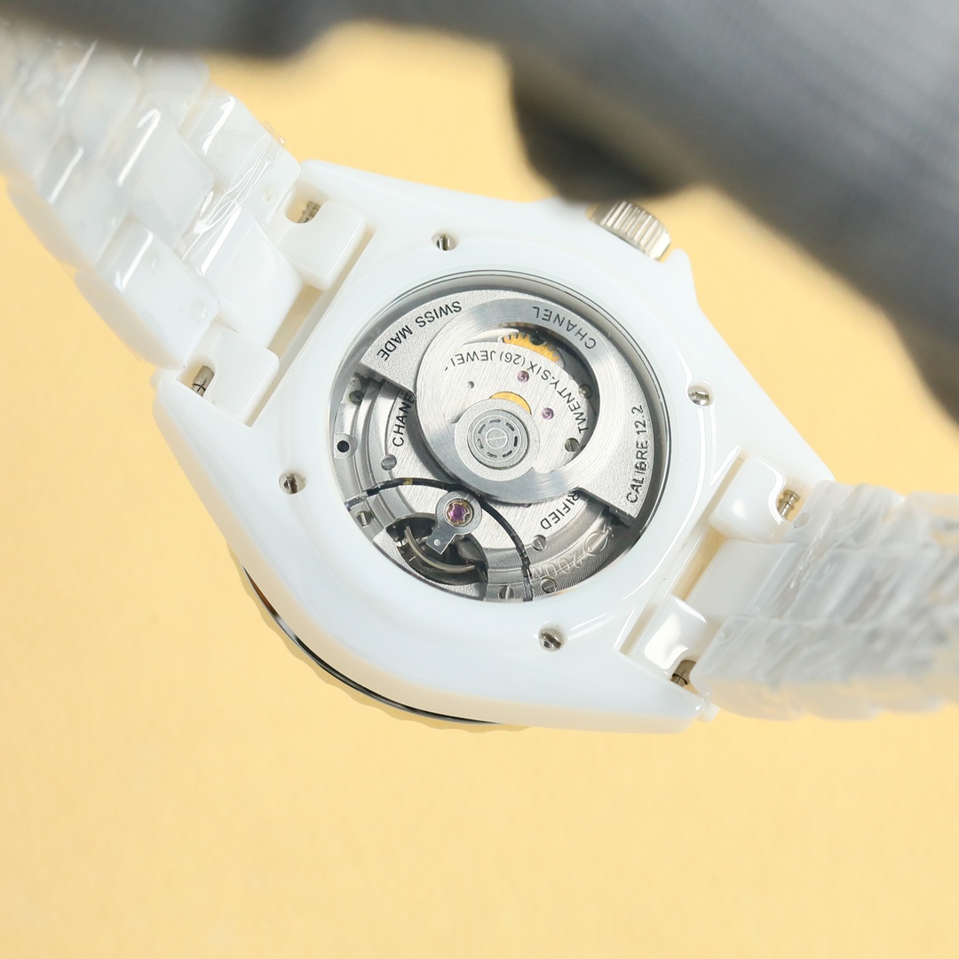 SUPER CERAMIC NEW - CHANEL EXCLUSIVE CALIBER 12.2 WATCH 33mm GODDESS BENEFIT - WHITE(1:1 replica) - Top club