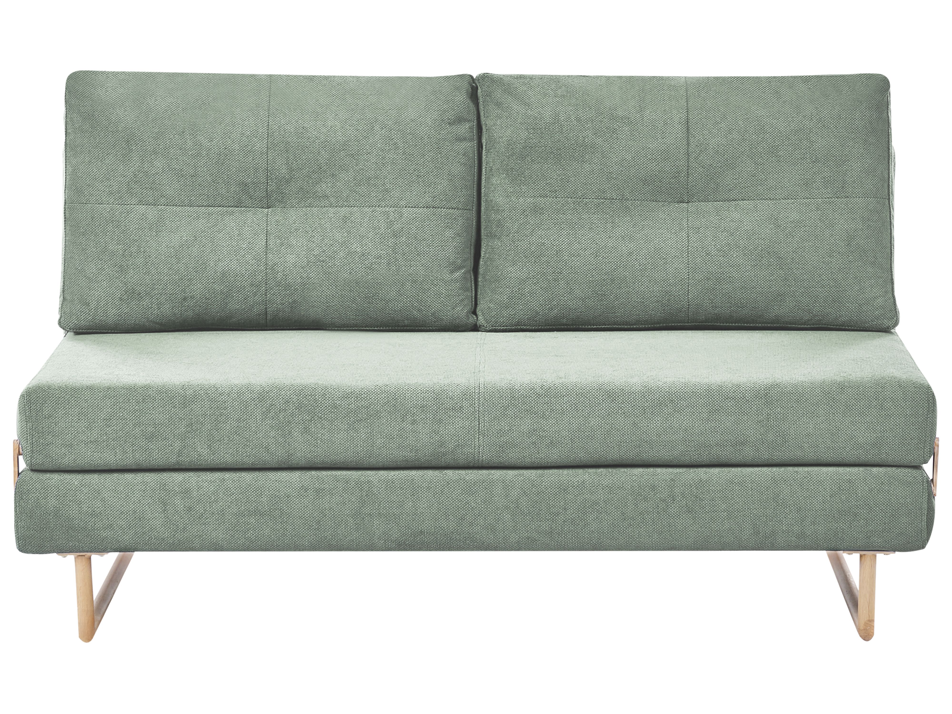 Sofa Bed 3 Seater JERSLEV Fabric Light Green