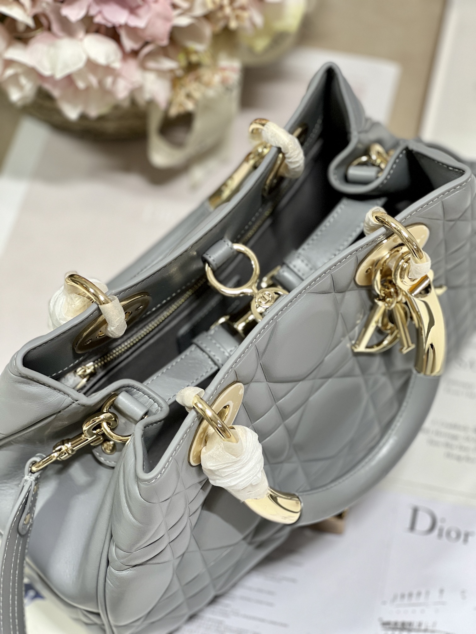 The Medium Lady 95.22 Bag Black/White/Grey For Women 9.5in/ 24cm1:1High-quality replica