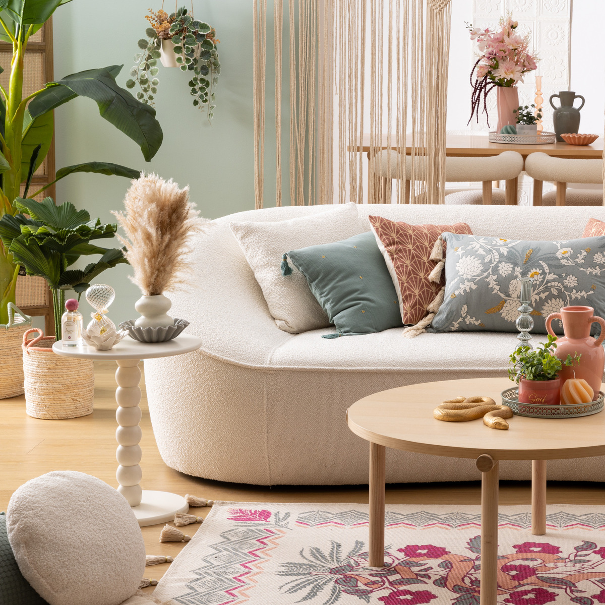 Side table "Alix" Ivory, 50x38x38 cm