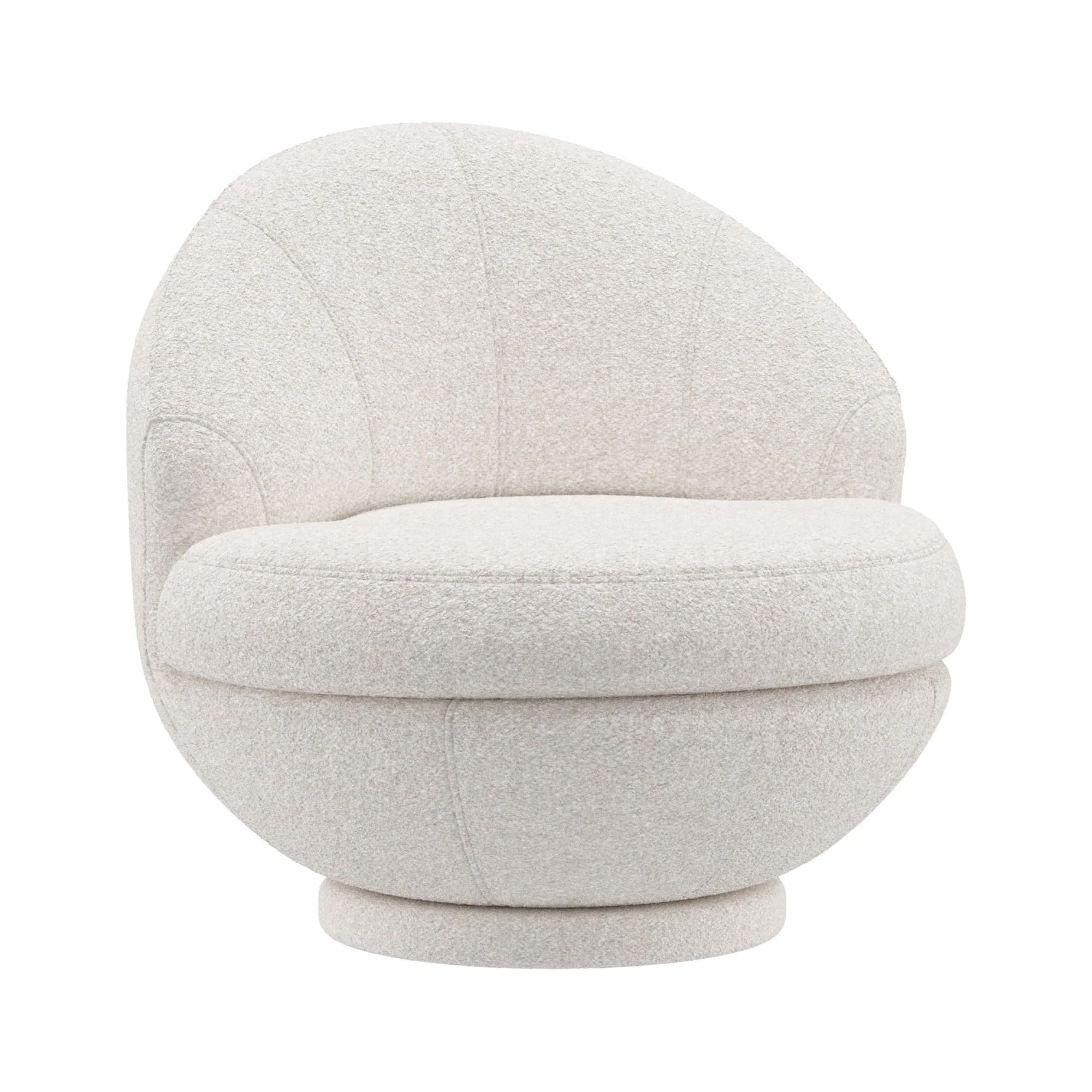 Hillsdale Boulder Upholstered Swivel Storage Chair, Ash White - Image 7