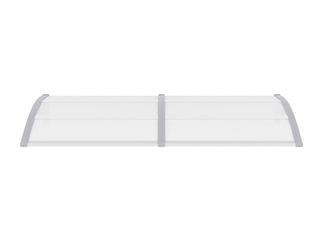 Auvent de porte Gris 200 x 100 cm PC WVGQ7317