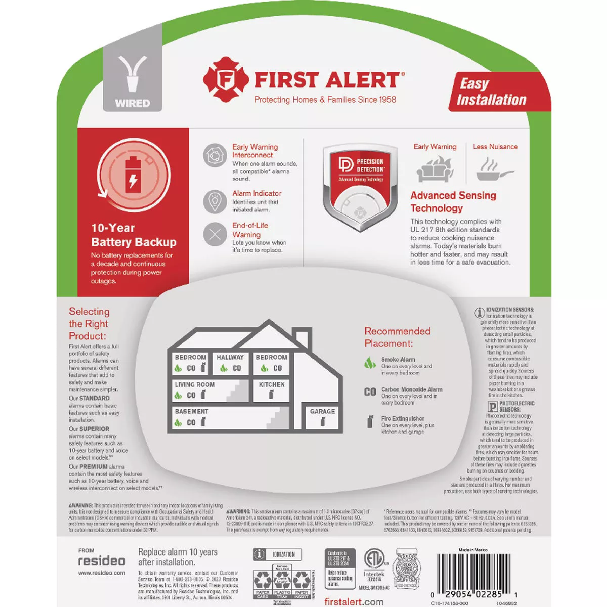 First Alert SMICO105-AC 2-In-1 Interconnect Hardwire Ionization Smoke & Carbon Monoxide Alarm