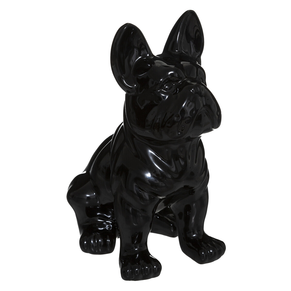 Statue "Bulldog", ceramic Black, H.12 cm