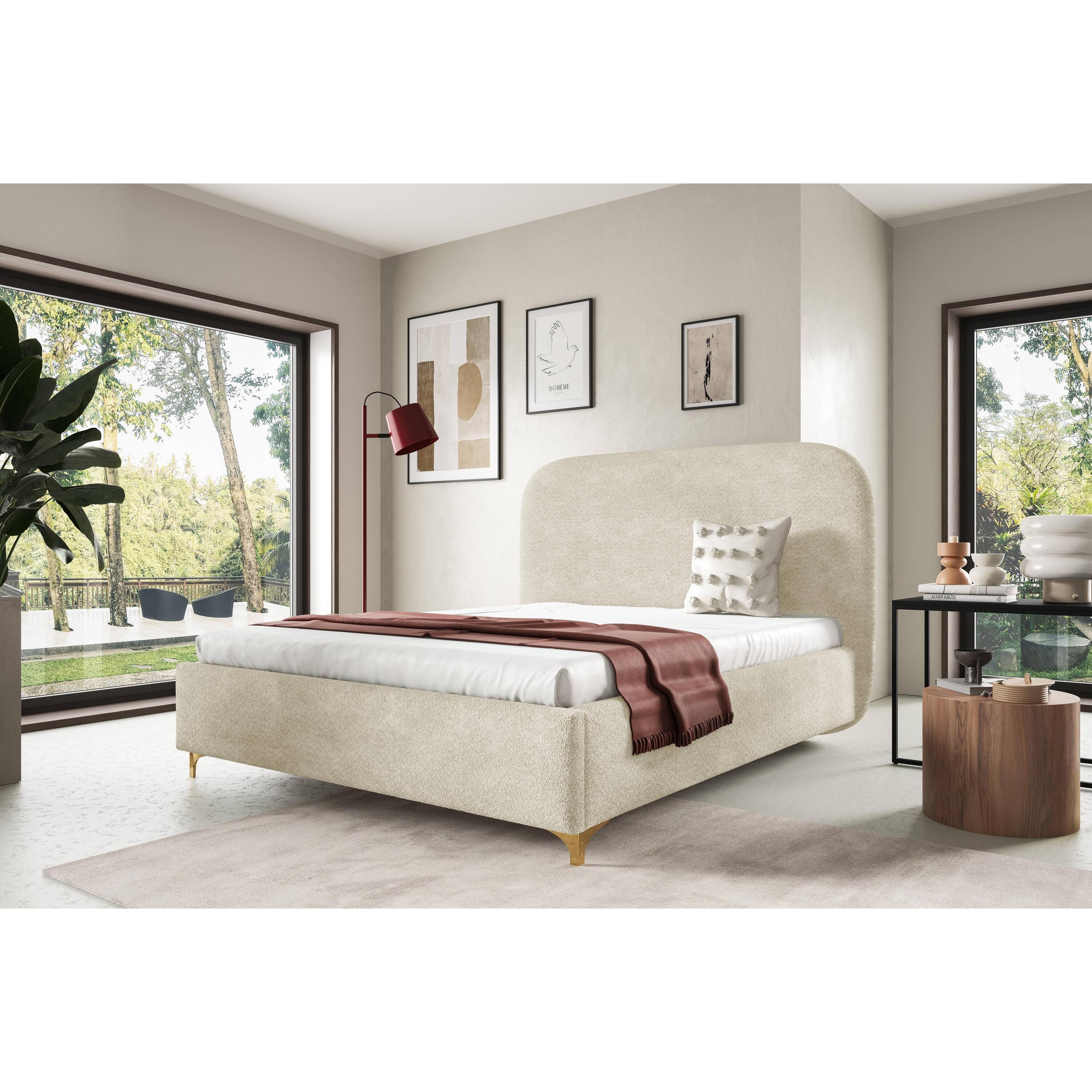 Blokker Aura Bedframe - 200 x 200 cm - Beige