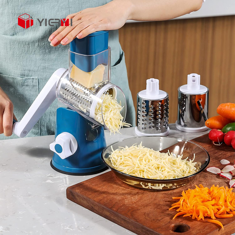 Multi-functional Eco-Friendly Stainless Steel + ABS Vegetable Chopper Mozzarella Cheese Grater Shredder Spiralizer Cutter Slicer