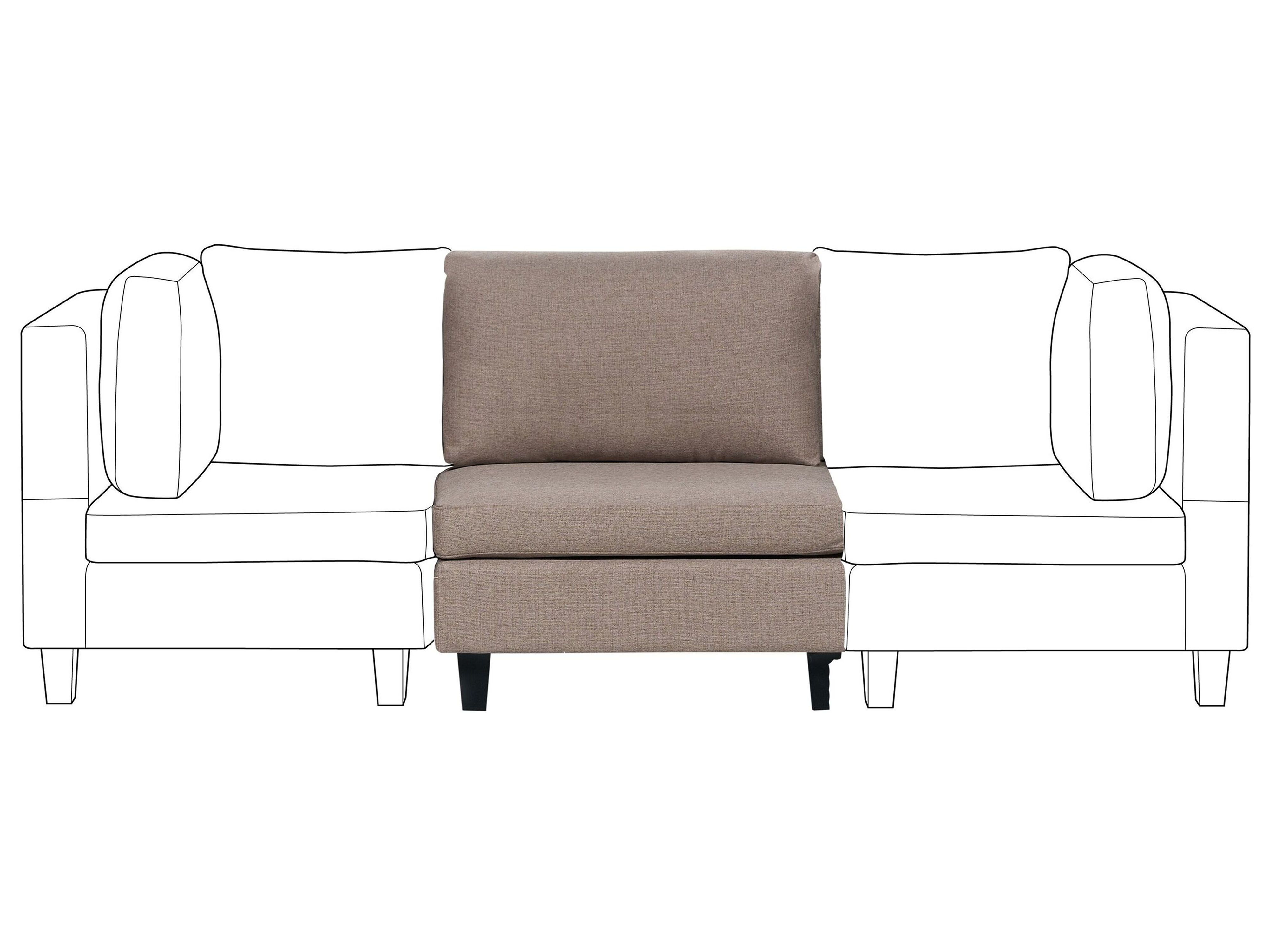 1-Seat Section UNSTAD Fabric Brown