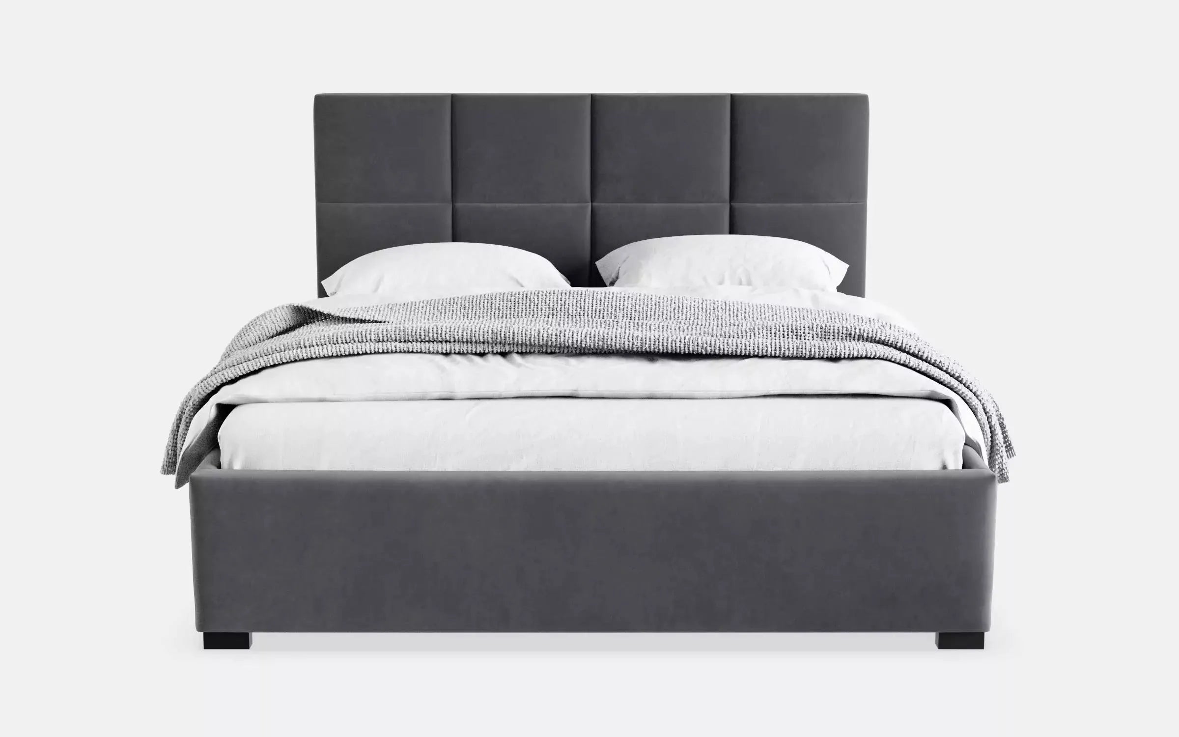 Blokker Velvix Tweepersoonsbed 180 x 200 cm - Grijs