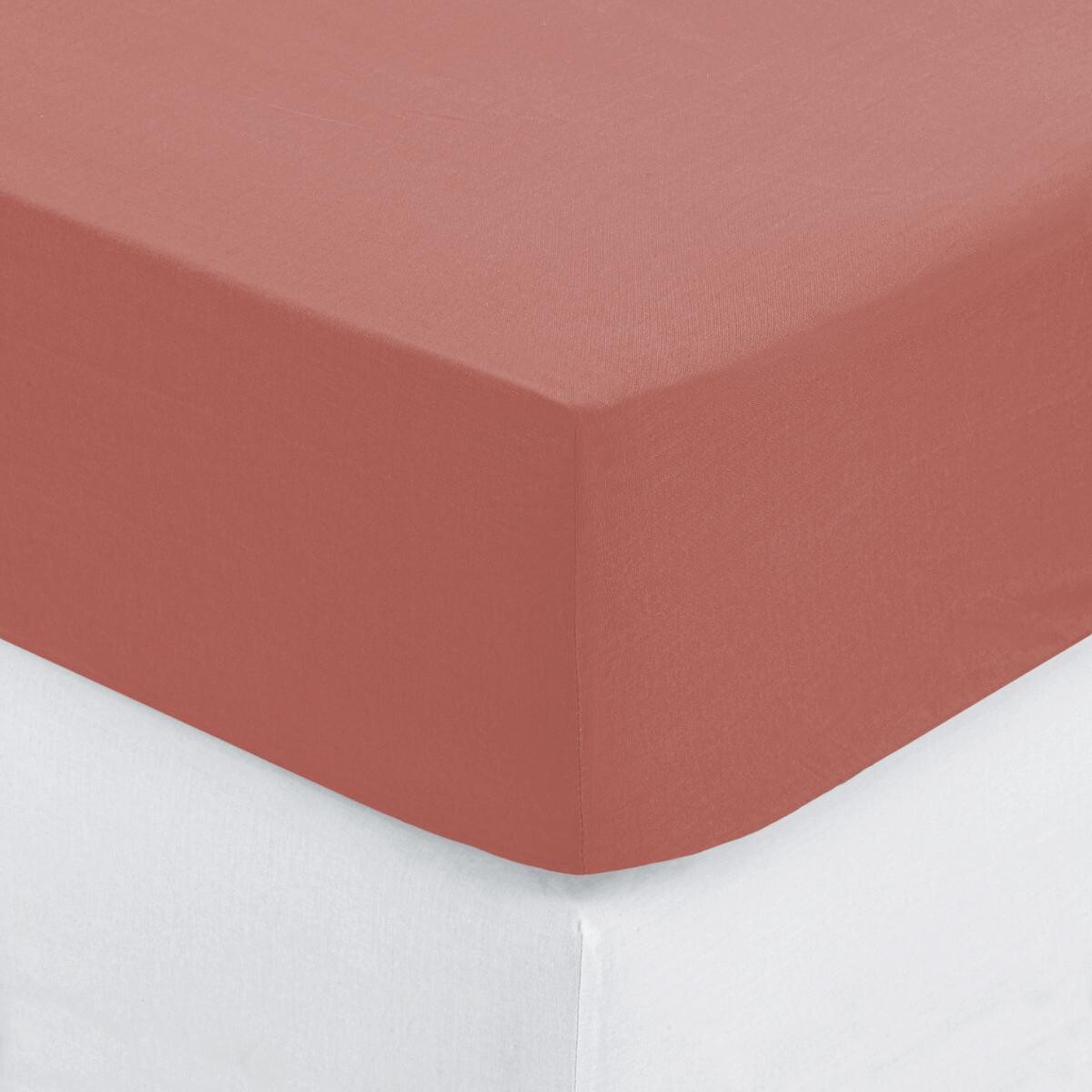 Fitted sheet, cotton Blush pink, 140x190 cm