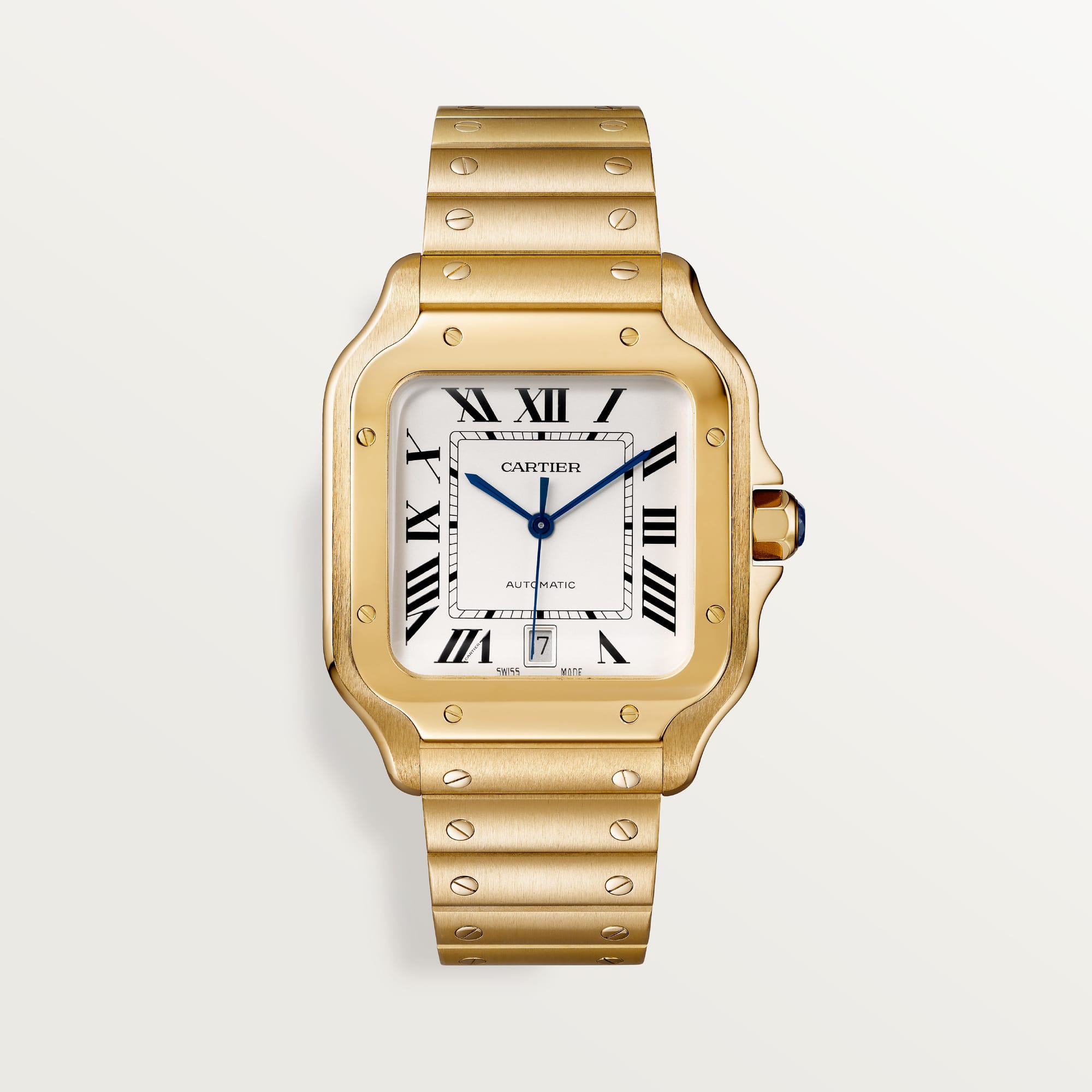 Fake cartier watch Santos large model mechanical movement Santos De Cartier Large Yellow Gold WGSA0029 GF(1:1 replica) - Top club