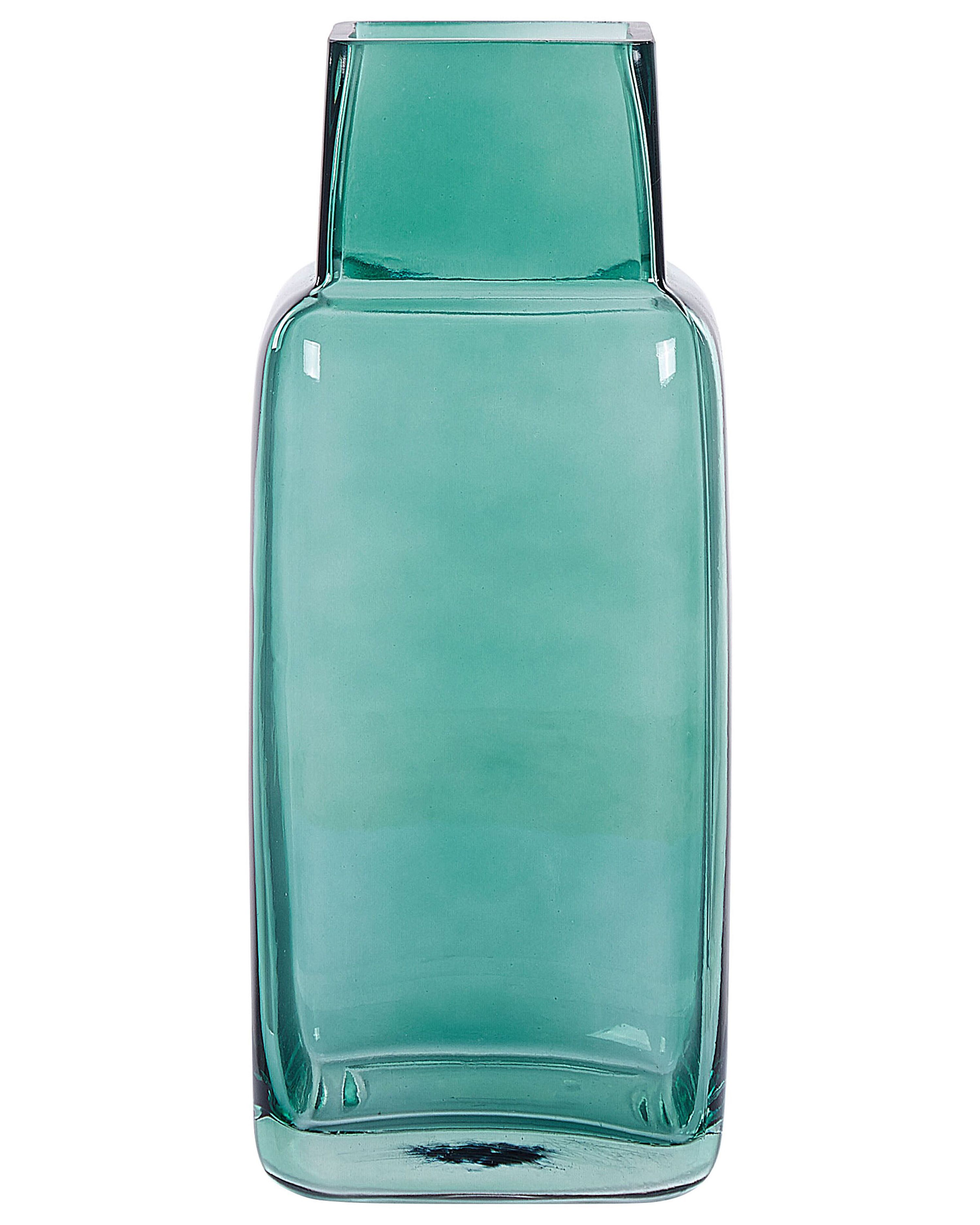 Flower Vase MERBAKA Glass 26 cm Emerald Green