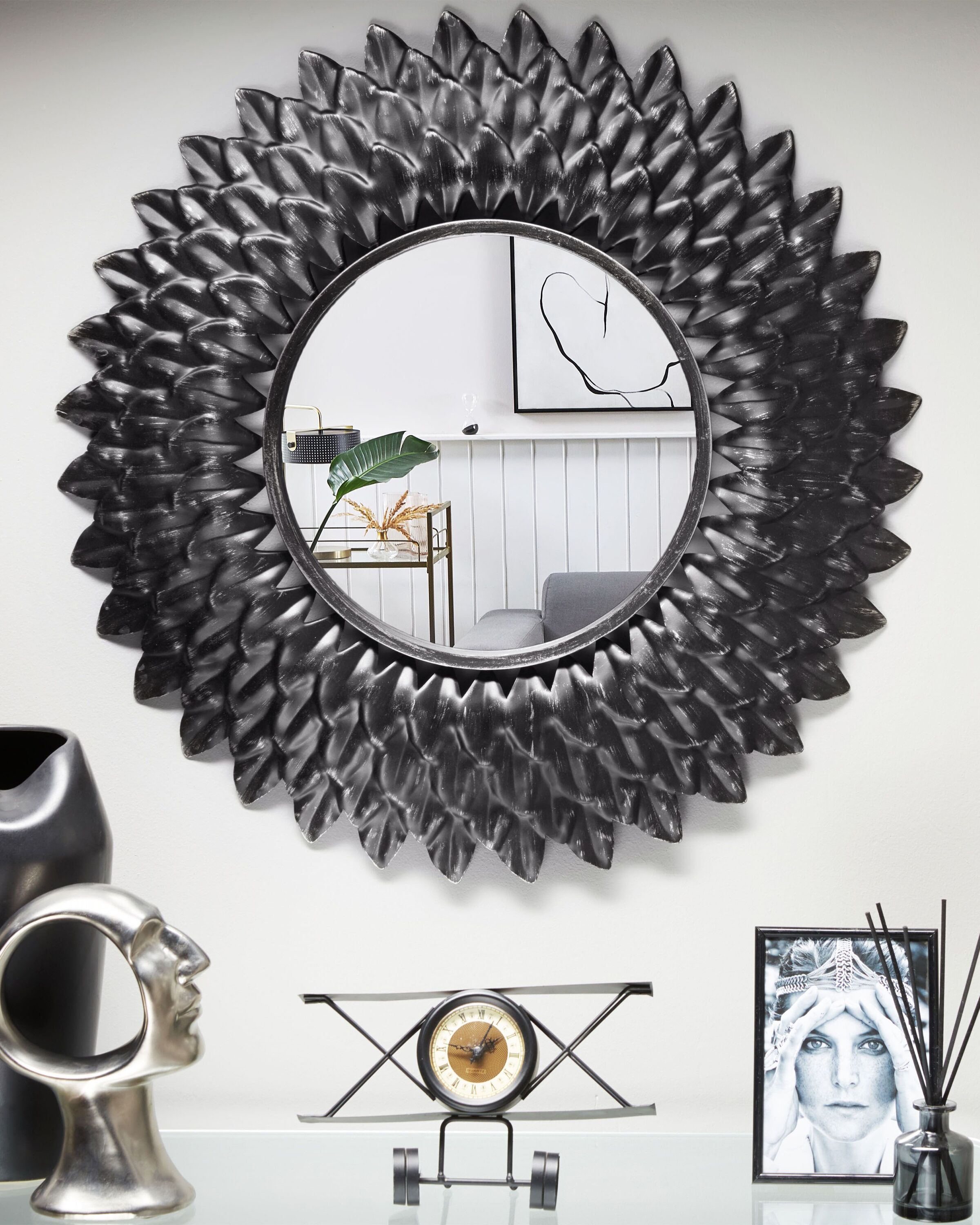 Wall Mirror LARRAU 70 cm 70 cm Metal Silver