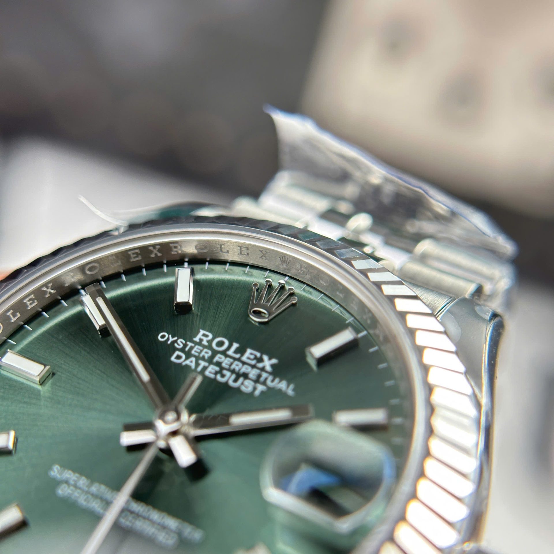 Rolex DateJust Replica Watch Dial Green Jubilee Strap THB Factory 31mm - Top club