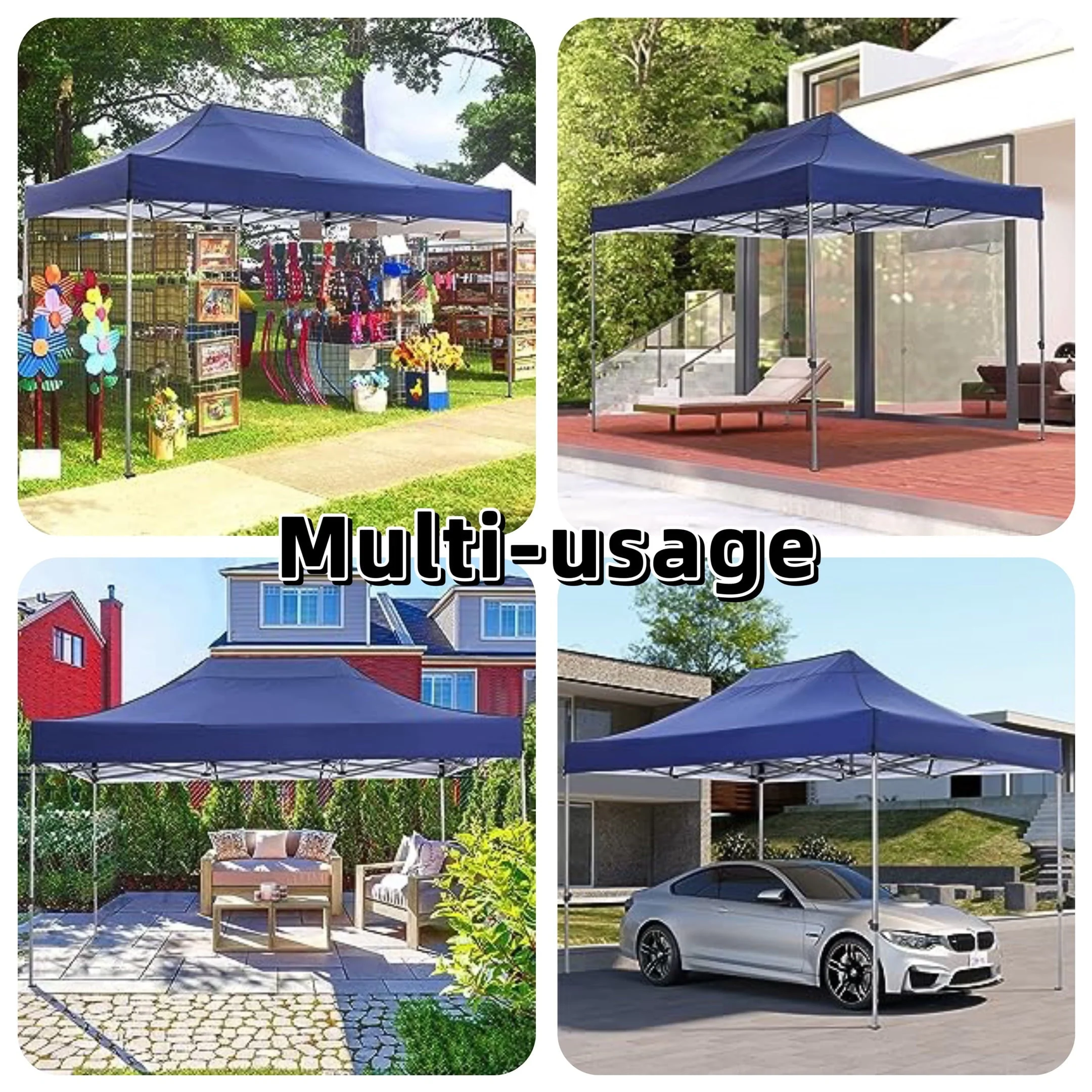 COBIZI 10x15 Heavy Duty Pop up Canopy Tent with 4 Sidewalls,Outdoor Waterproof Canopy Tent Event Shelter for Parties, Commercial-Series, Blue - Image 6
