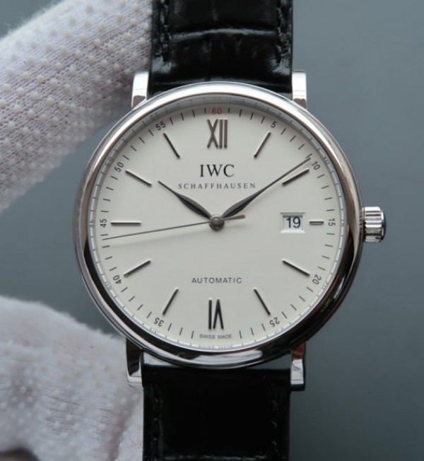 Replica IWC MK Portofino IW356501 Automatic White Dial Leather Strap - Top club