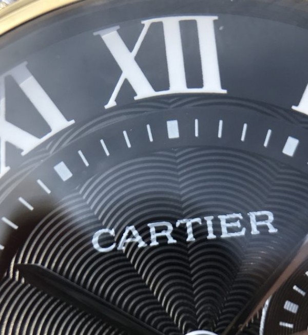 Replica Cartier Ballon Bleu De Cartier Chrono 44mm YG Black Dial Leather Strap A8101 - Top club