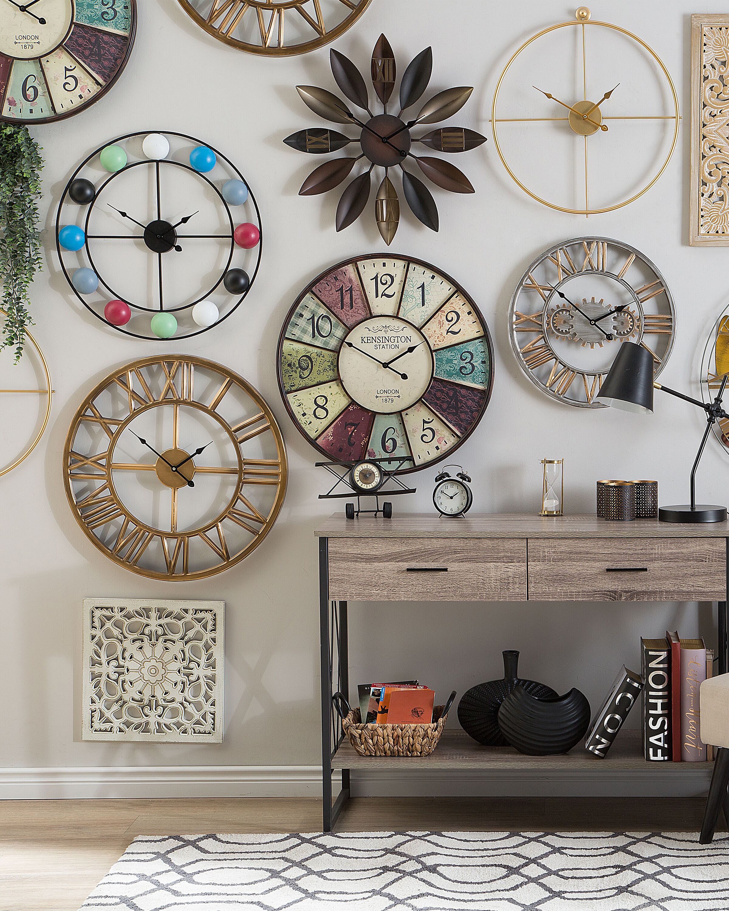 Wall Clock SEON 46 cm Metal Silver