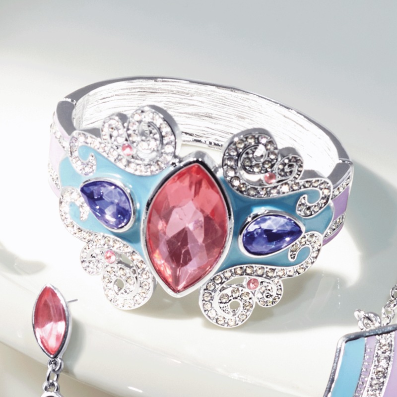 Crystal/Enamel Hinge Bangle - MIDNIGHT VELVET CATALOG