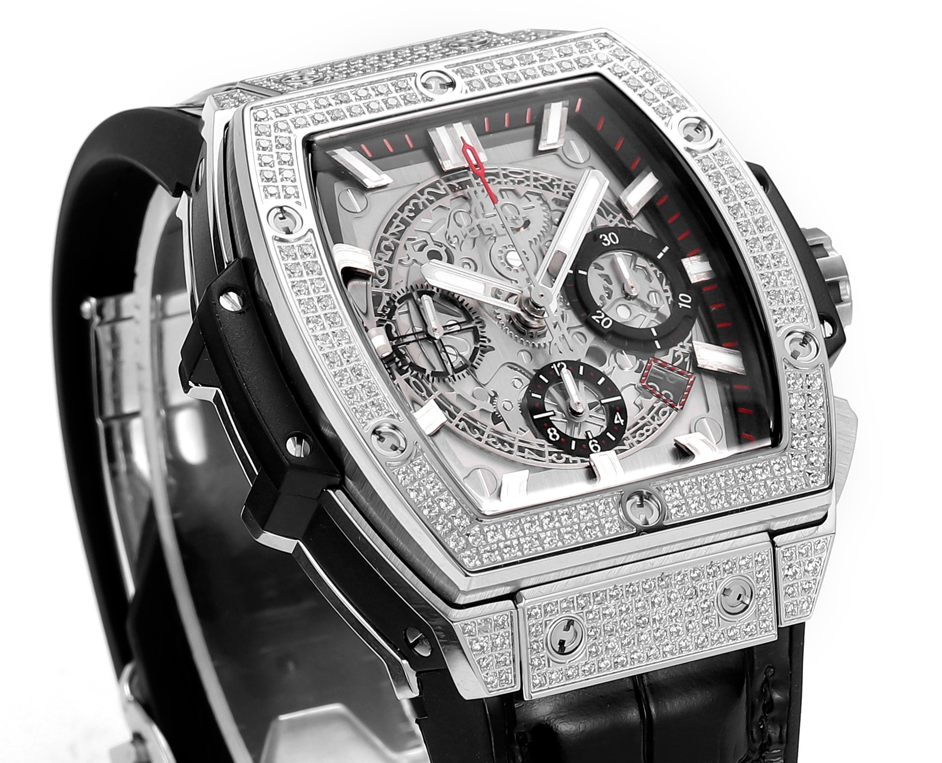 Hublot SPIRIT OF BIG BANG Chronograph, 45 mm Textured rubber strap(1:1 replica) - Top club