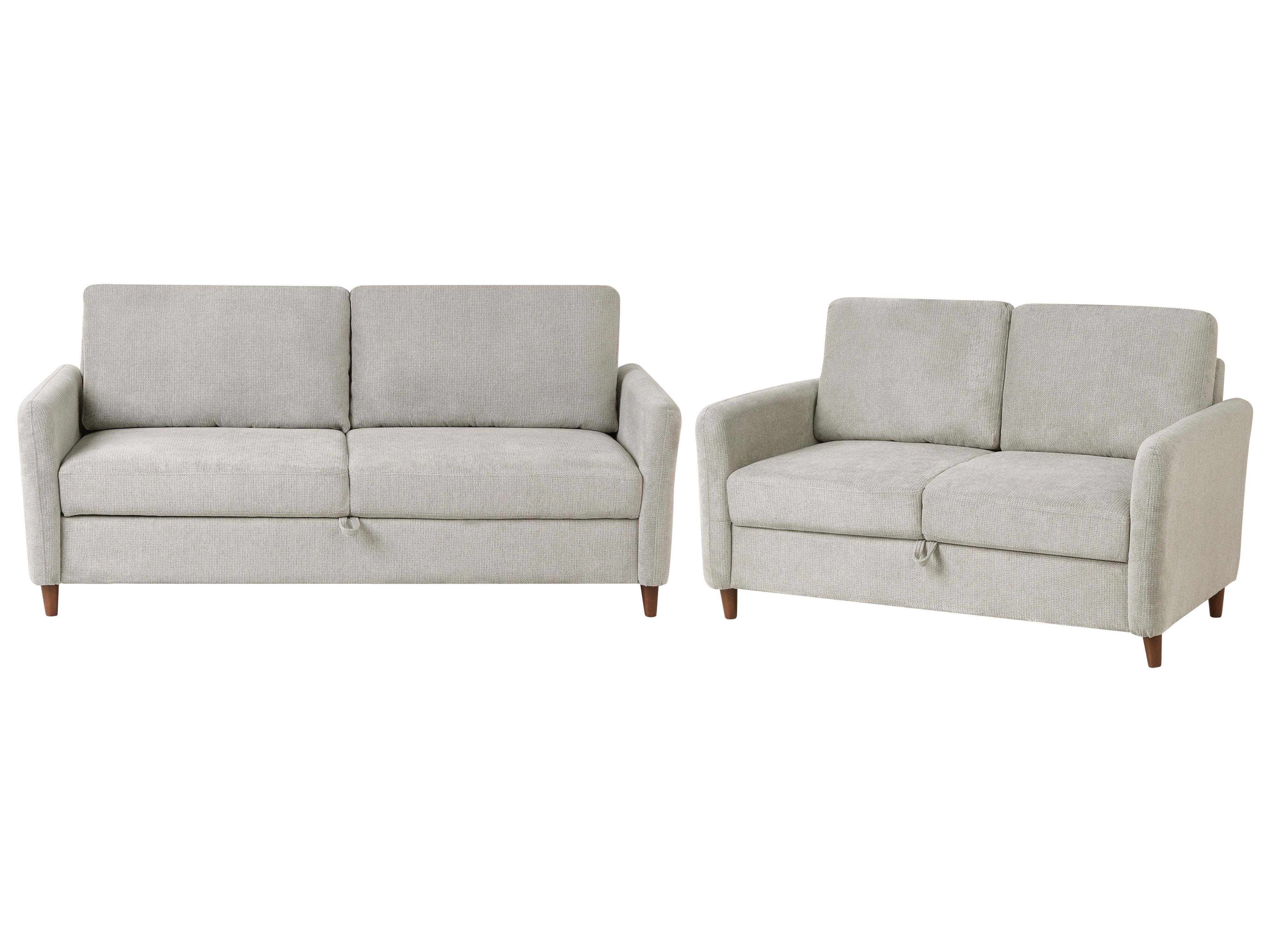 Living Room Set 5 Seater MARE Fabric Grey