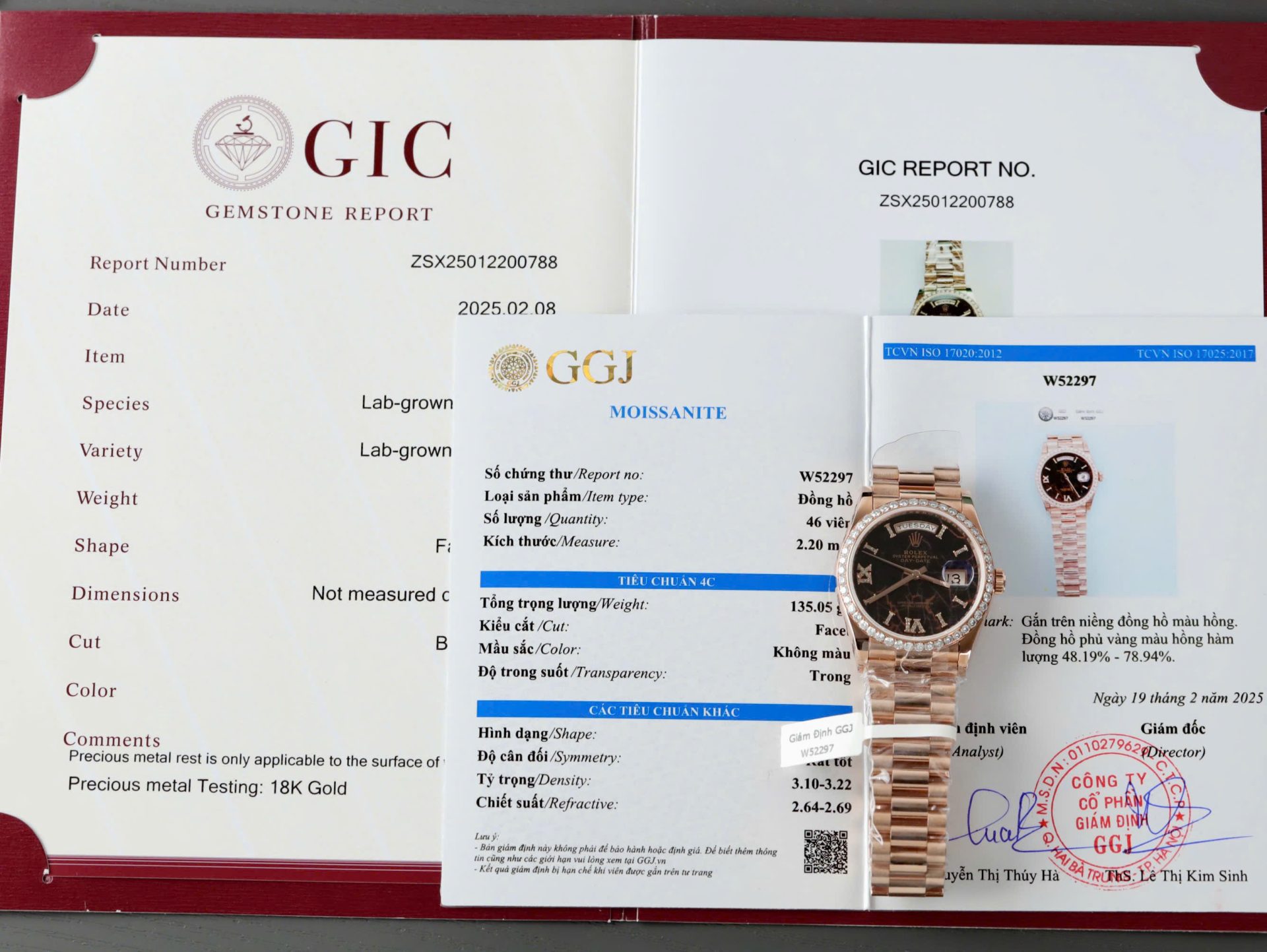 Rolex Day-Date Eisenkiesel Dial Copies Watch Gold Wrapped + Diamonds Moissanite GM Factory 36mm - Elite Watch Atelier
