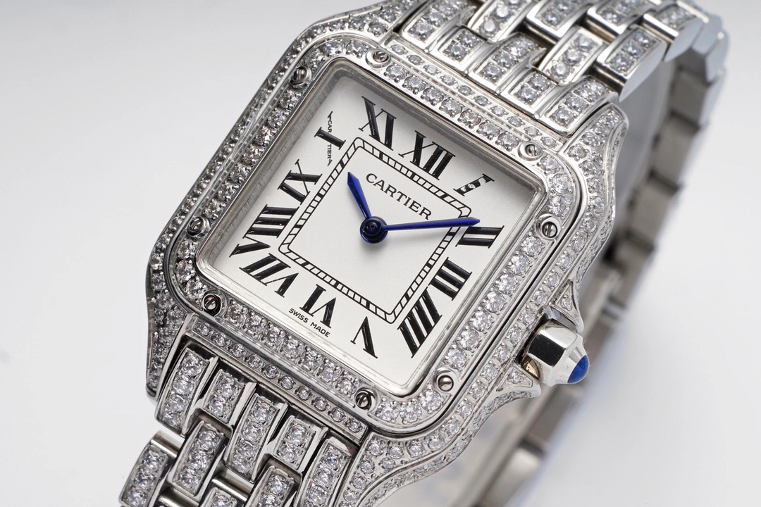 Cartier Cheetah Full of Diamonds Ladies 37MM-White Gold(1:1 replica) - Top club