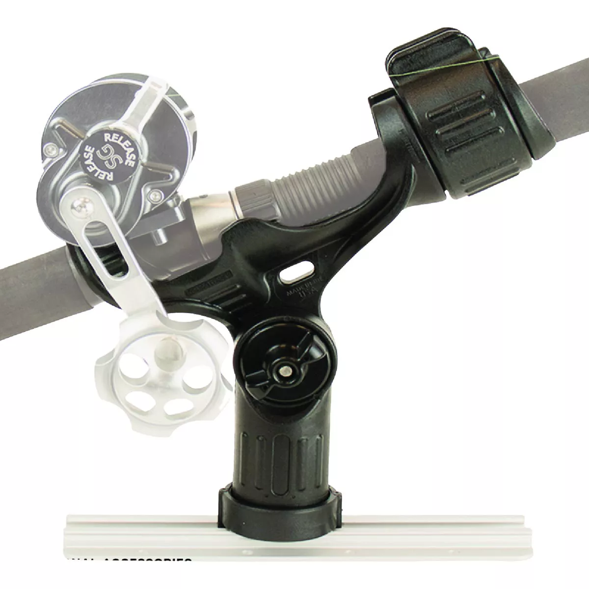 YakAttack Omega Rod Holder with Track Mounted LockNLoad Mounting System