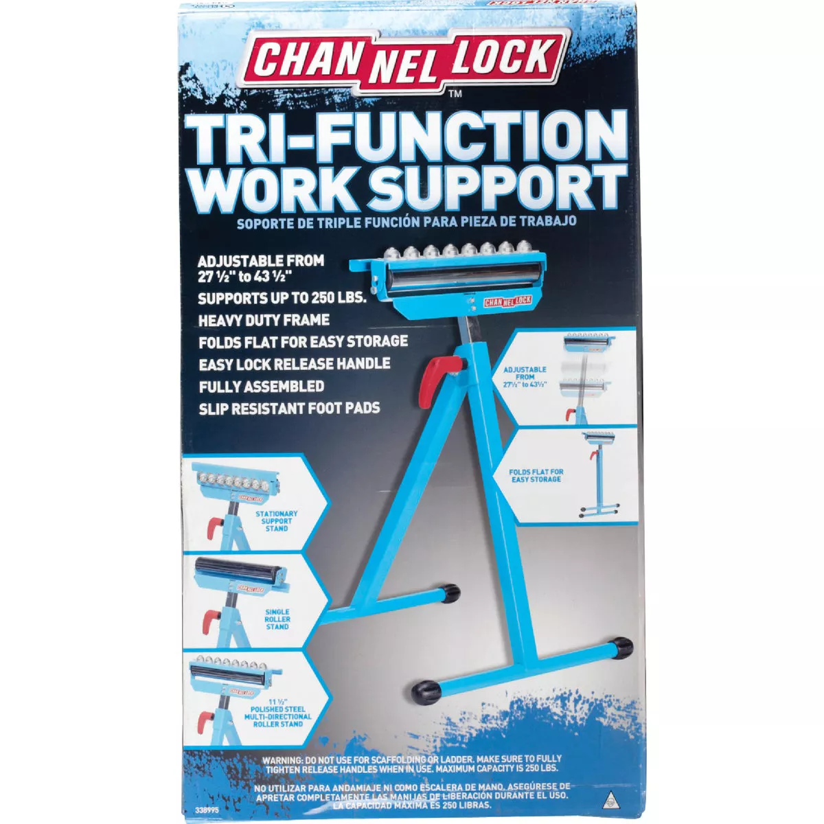 Channellock Tri-Function Roller Stand