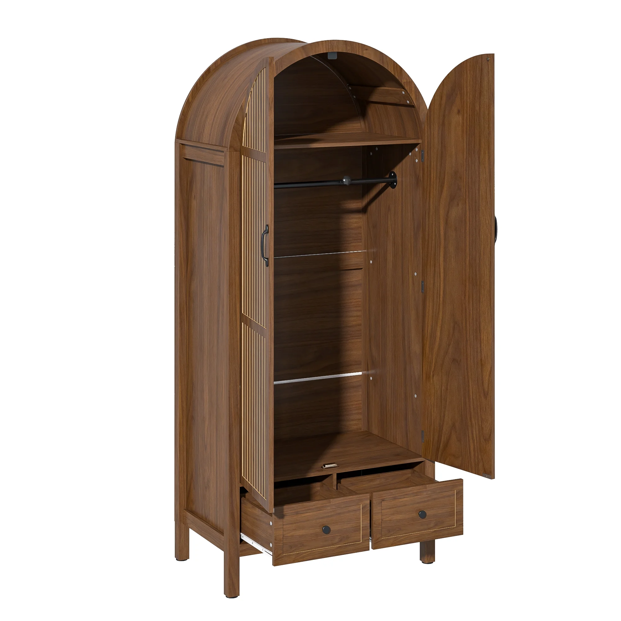 Armoire Wardrobe Closet, Bedroom Armoire with Drawers, Wood Wardrobe Storage Cabinets - Image 13