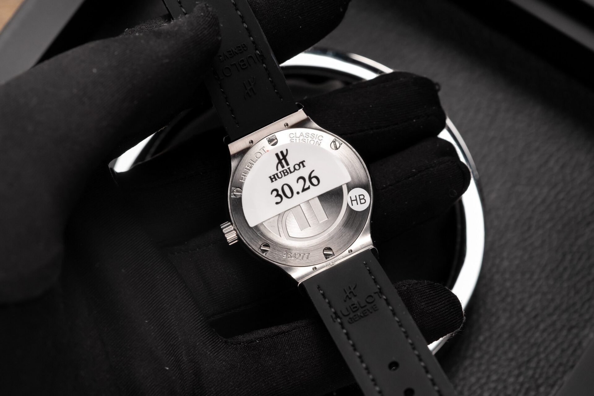 Hublot Replica 1:1 Watch Classic Fusion Black Dial Leather Strap HB Factory 33mm - Top club